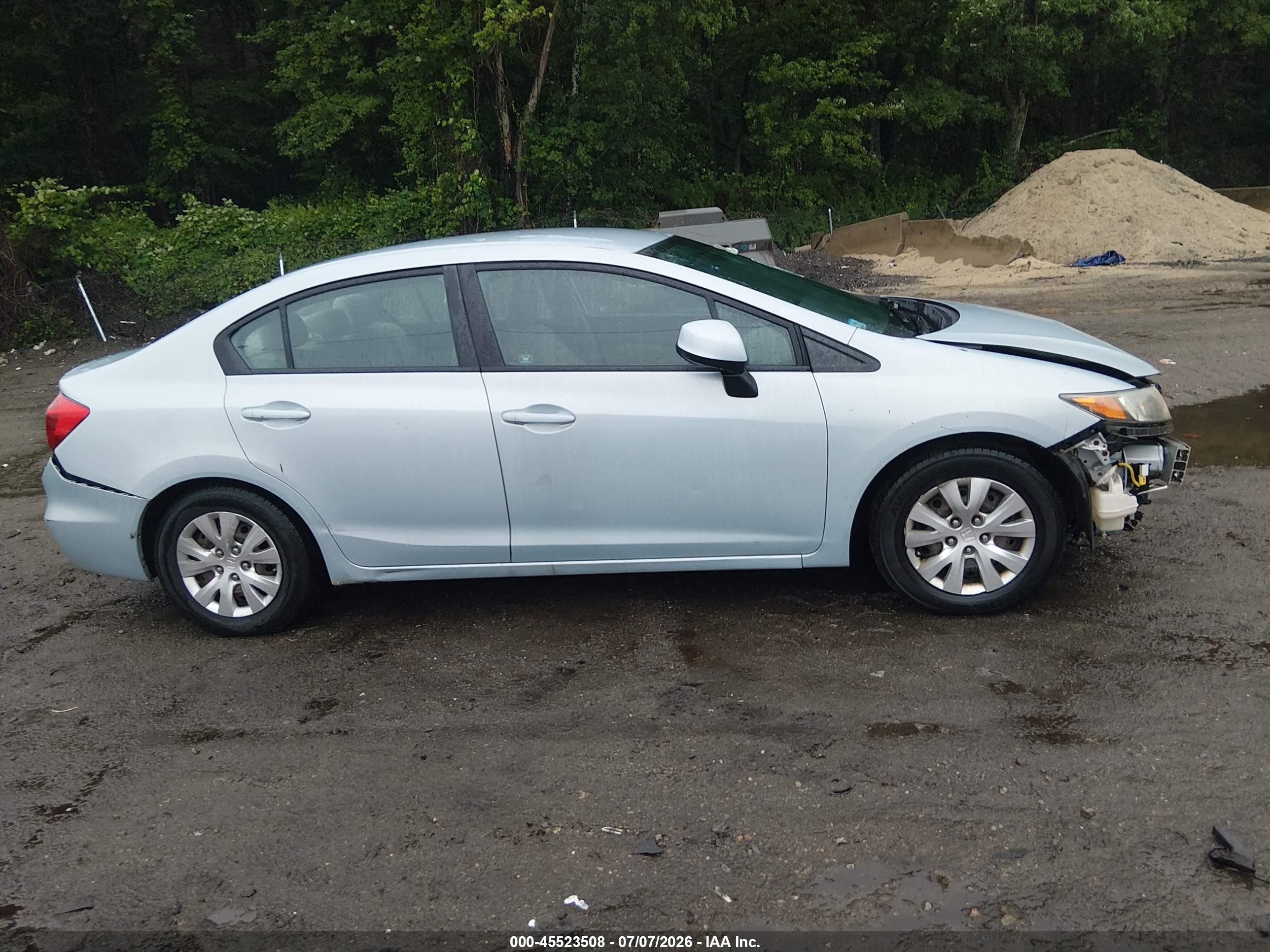 2012 Honda Civic Lx Blue vin: 2HGFB2F58CH546887