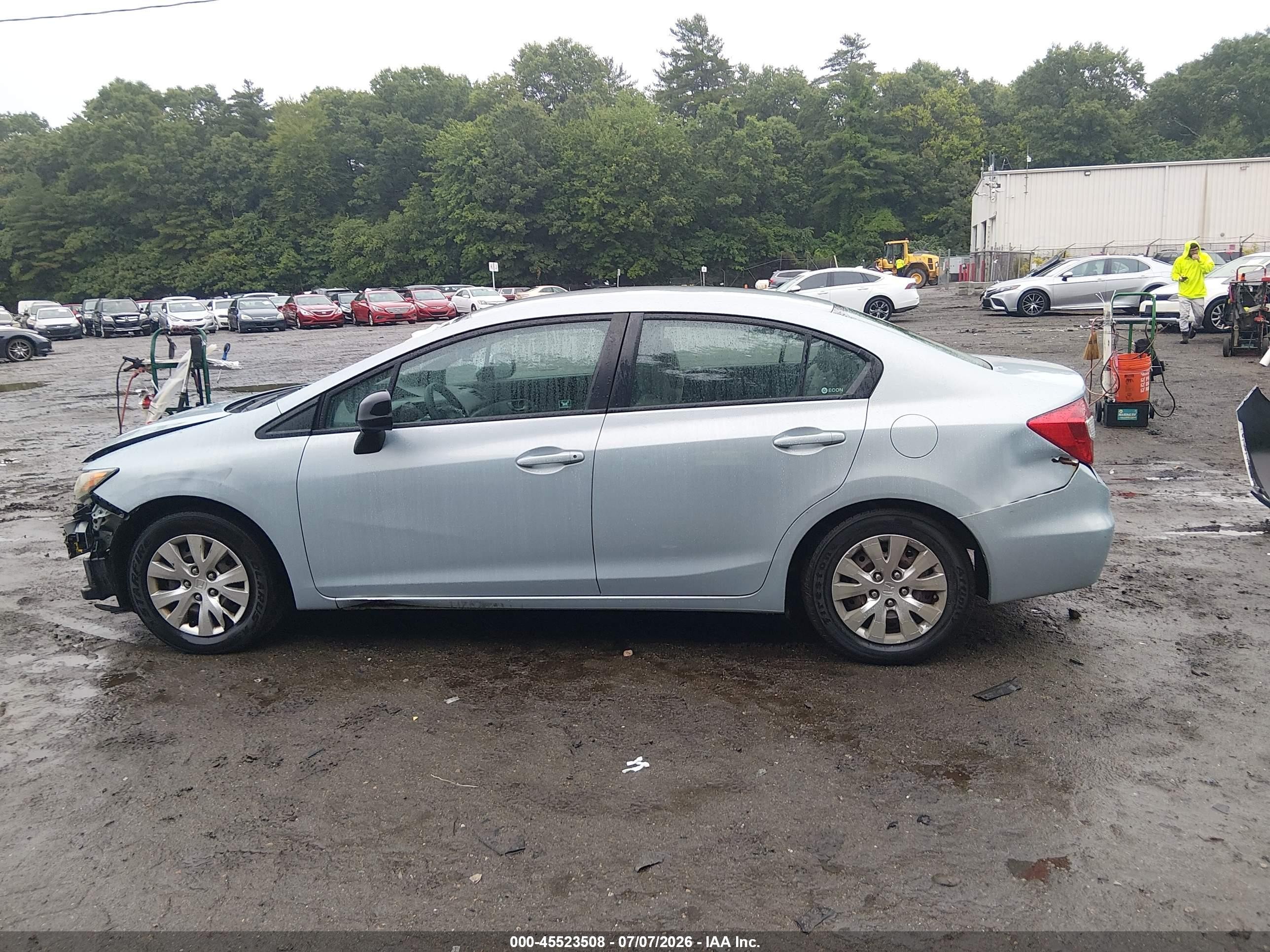 2012 Honda Civic Lx Blue vin: 2HGFB2F58CH546887