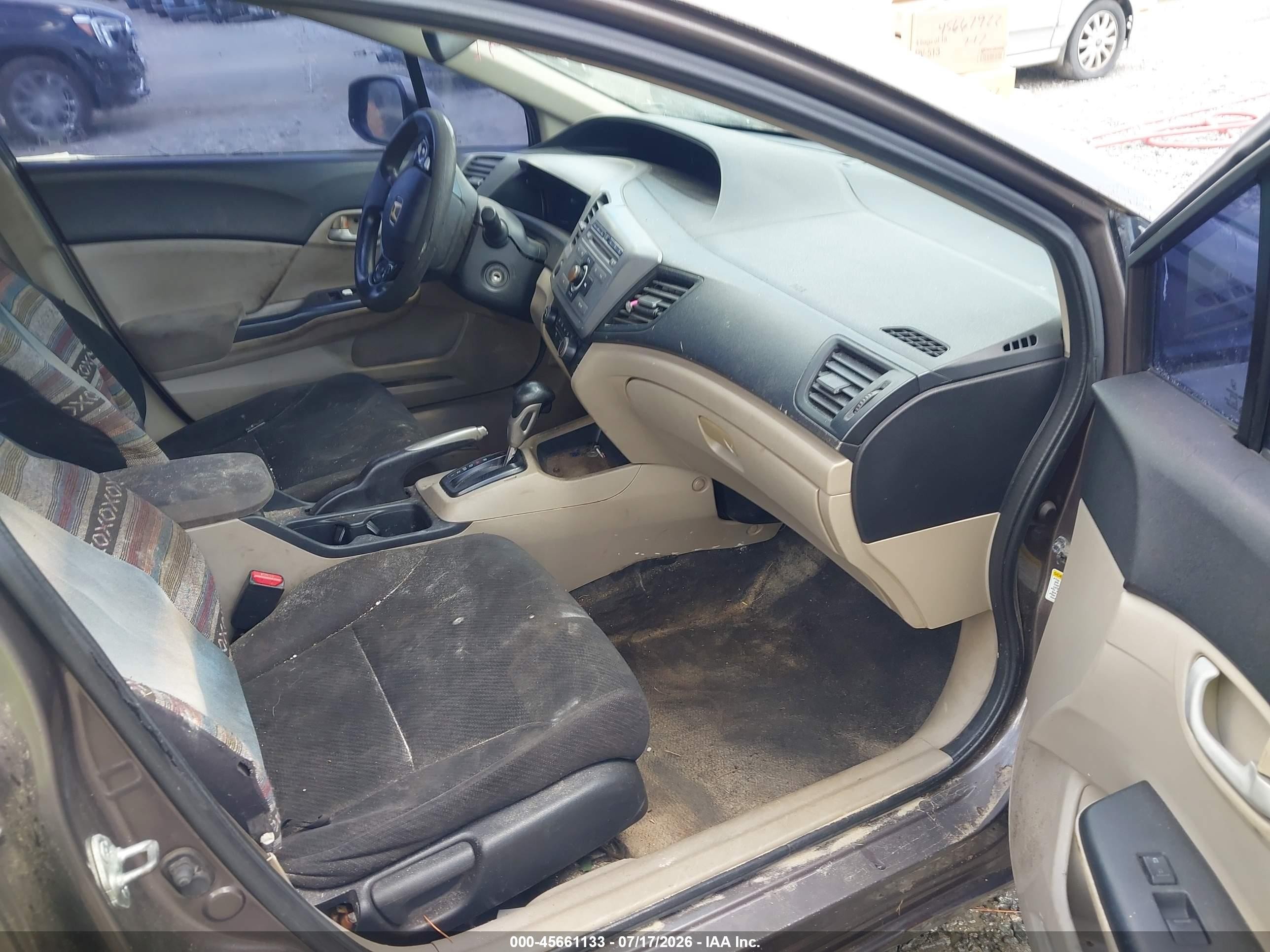 2012 Honda Civic Lx Gray vin: 2HGFB2F58CH547960