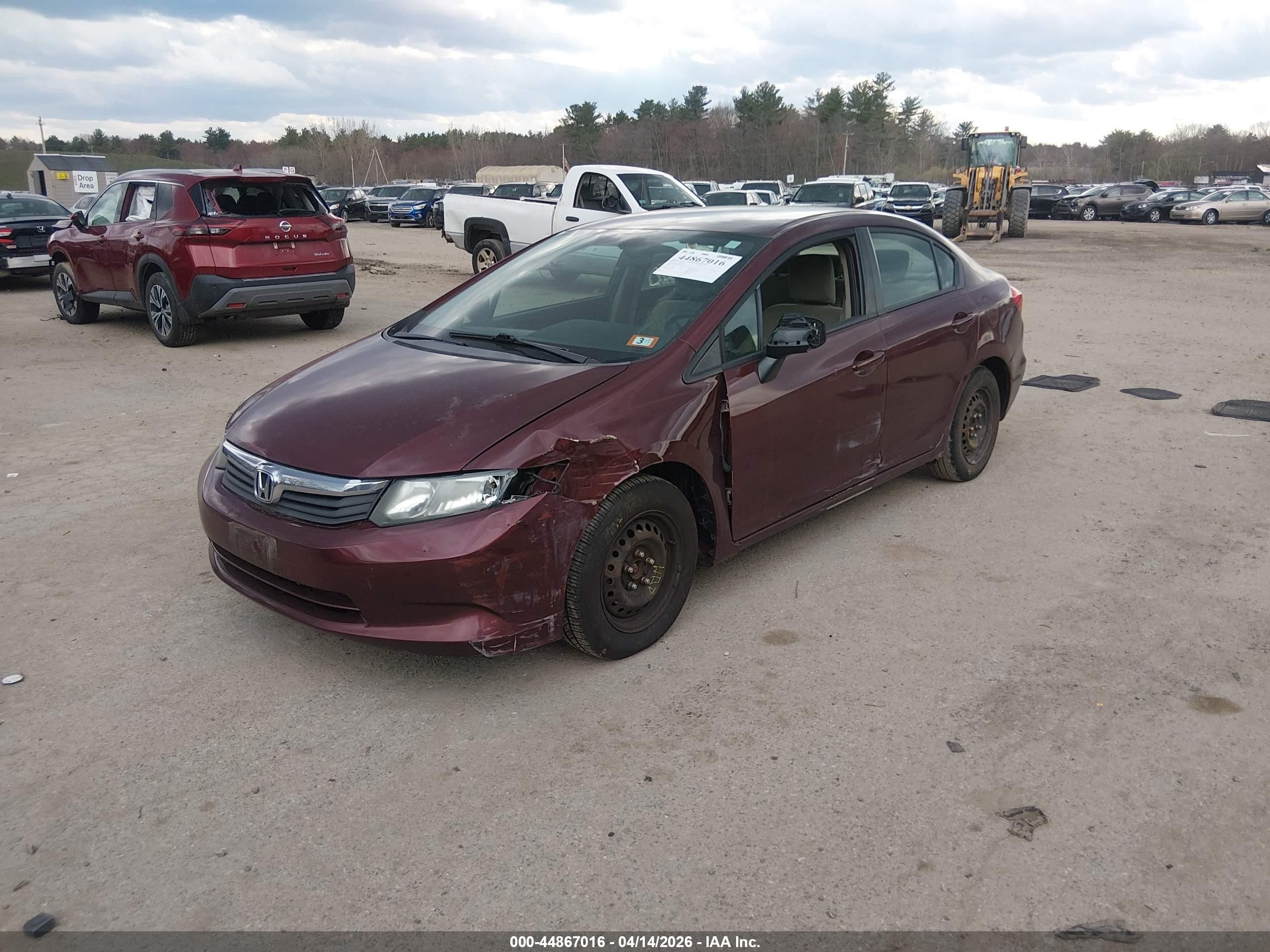 2012 Honda Civic Lx Red vin: 2HGFB2F58CH554780