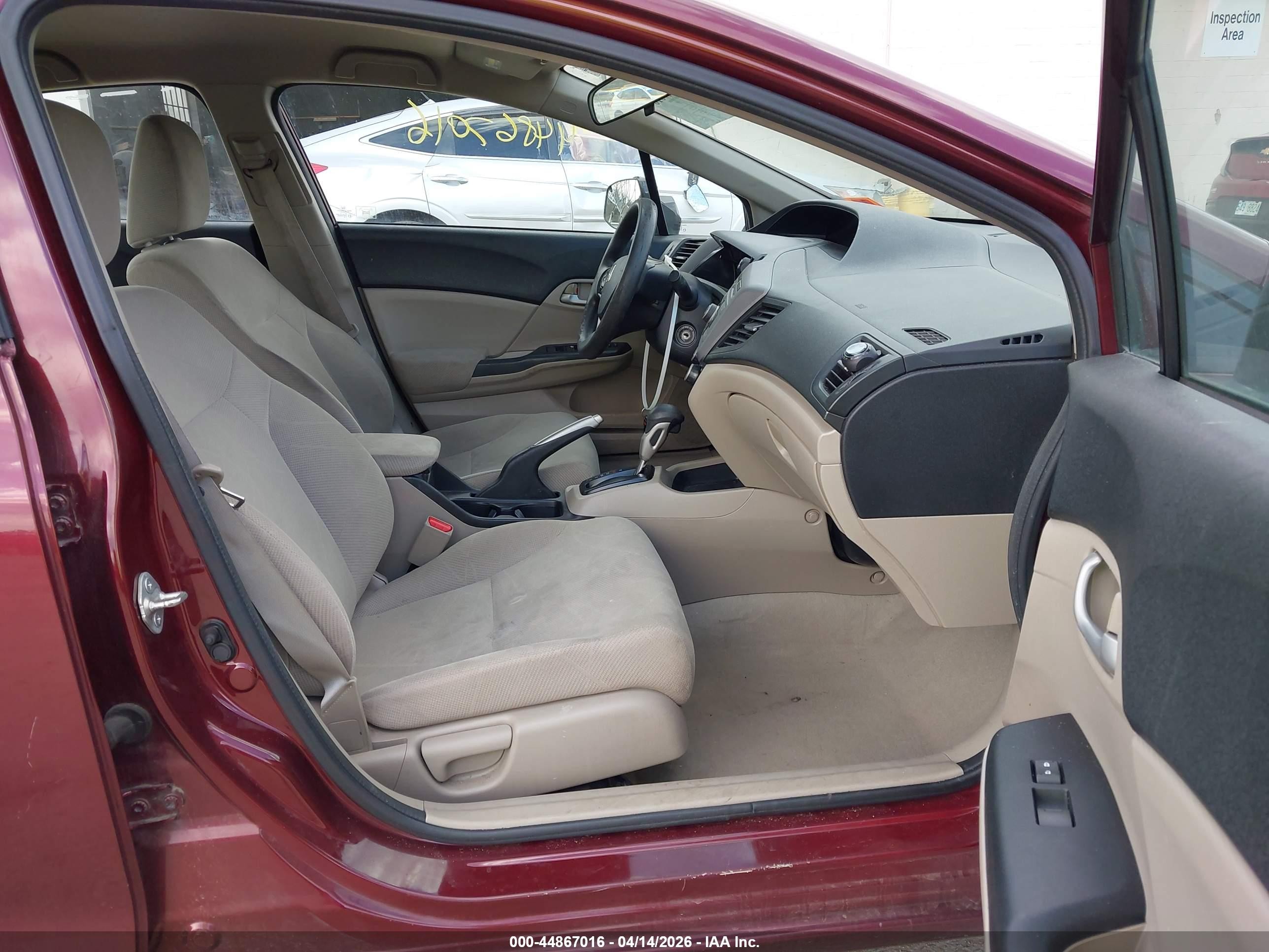 2012 Honda Civic Lx Red vin: 2HGFB2F58CH554780