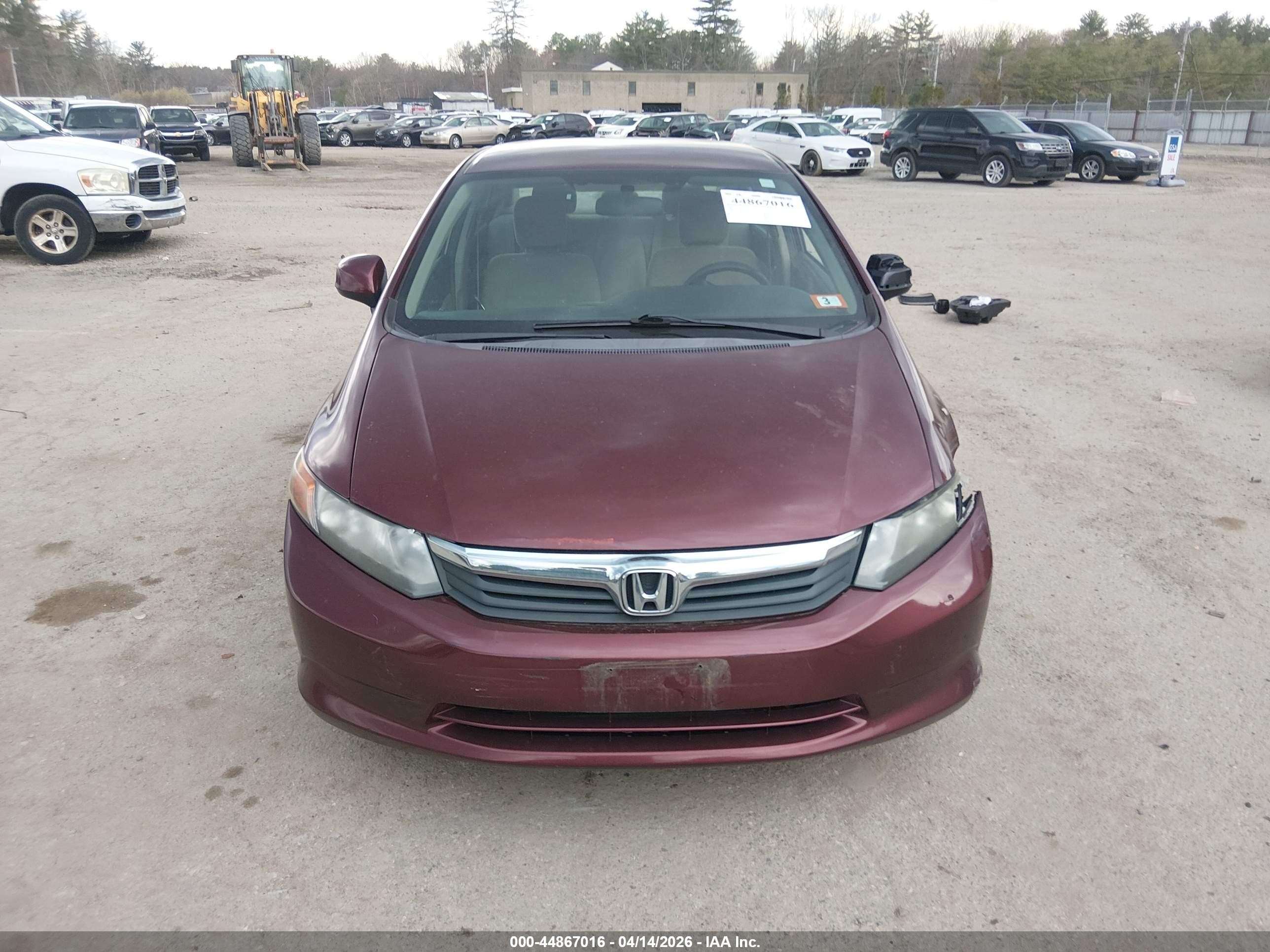 2012 Honda Civic Lx Red vin: 2HGFB2F58CH554780