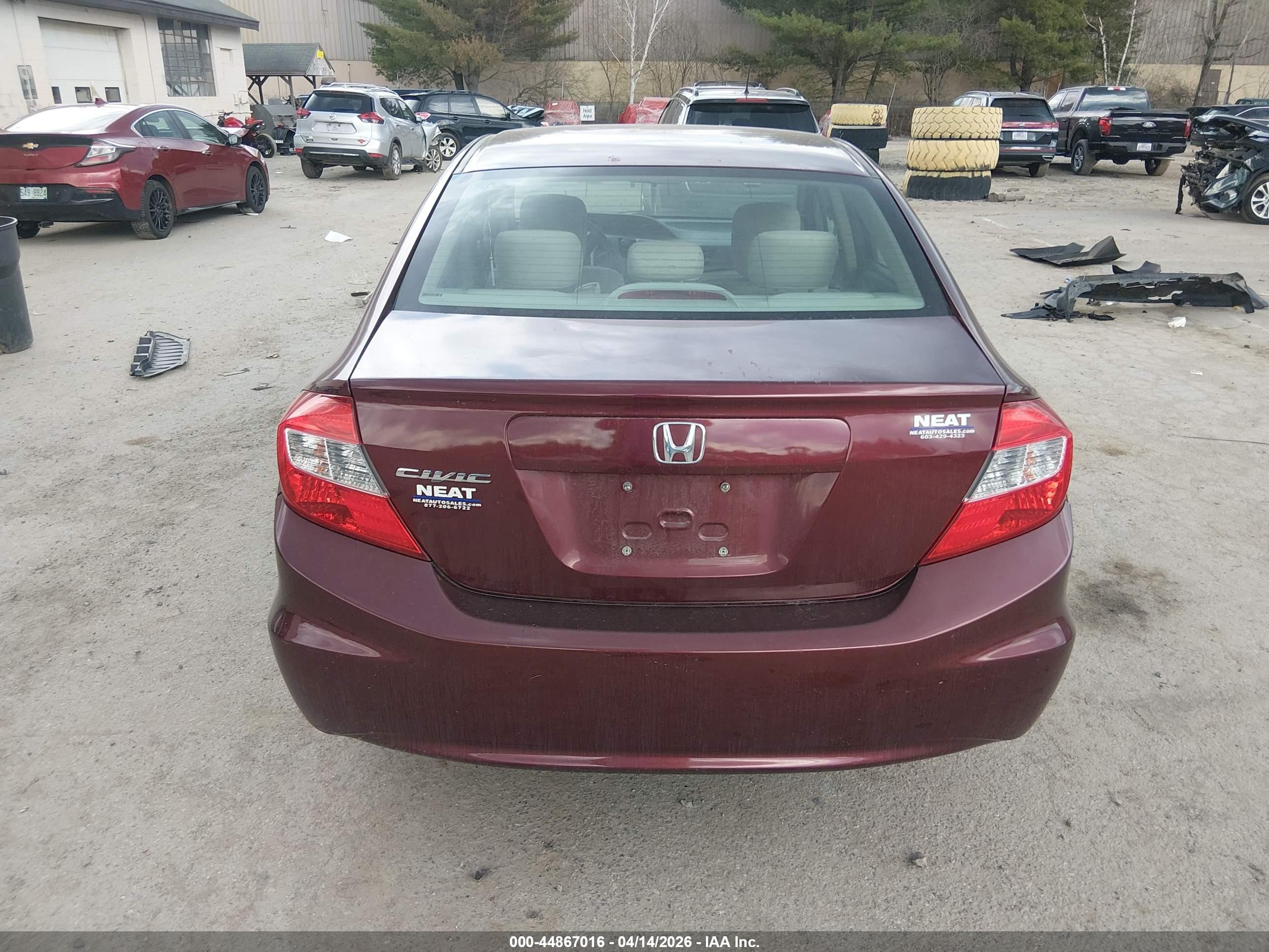 2012 Honda Civic Lx Red vin: 2HGFB2F58CH554780