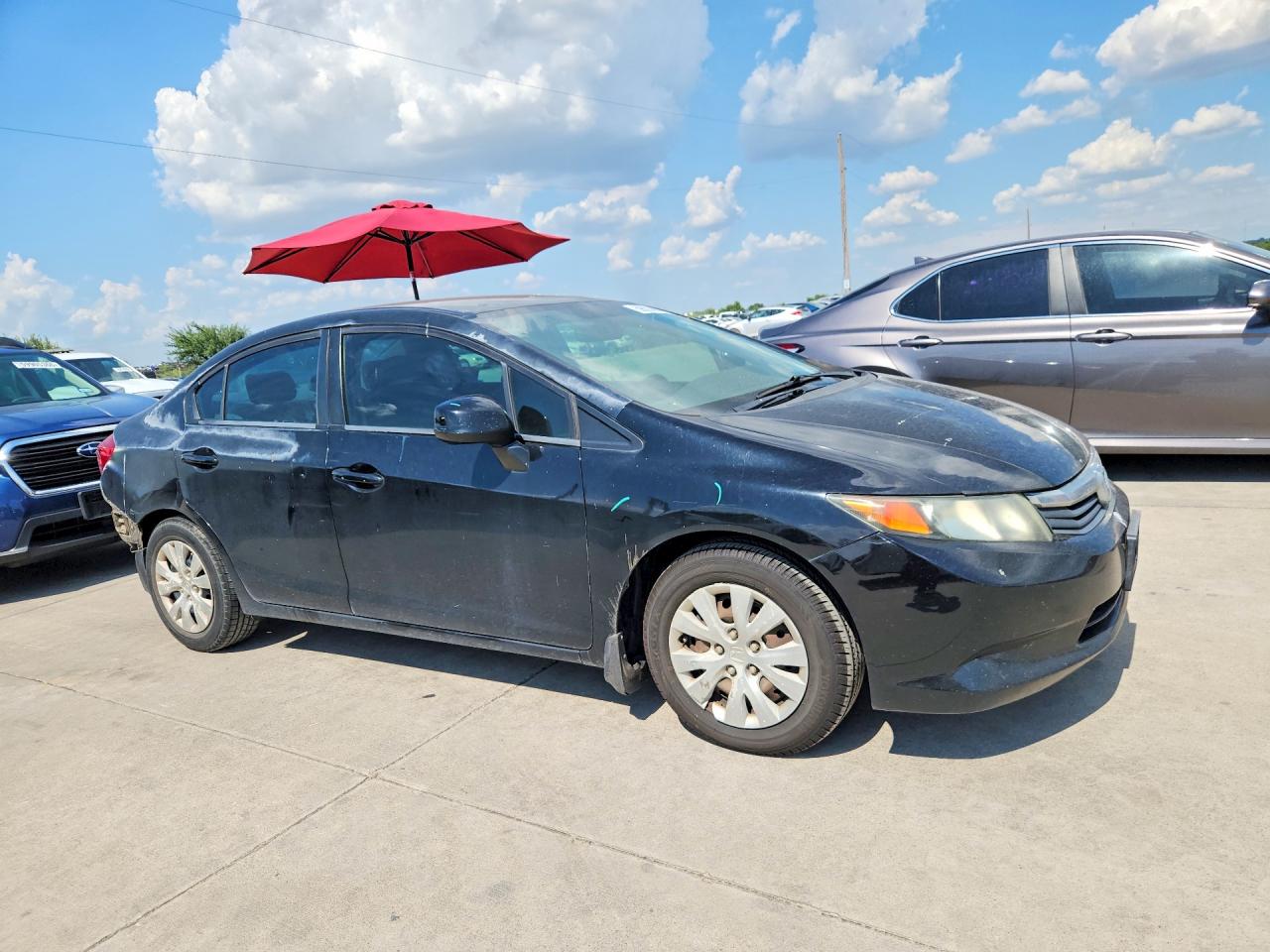 2012 Honda Civic Lx Black vin: 2HGFB2F58CH555203