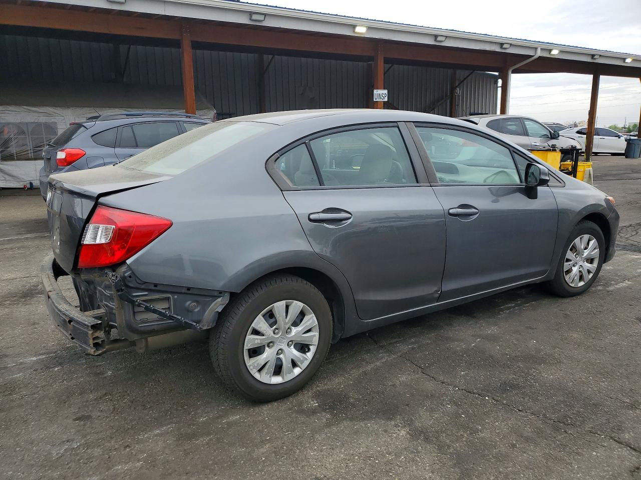 2012 Honda Civic Lx Gray vin: 2HGFB2F58CH560742