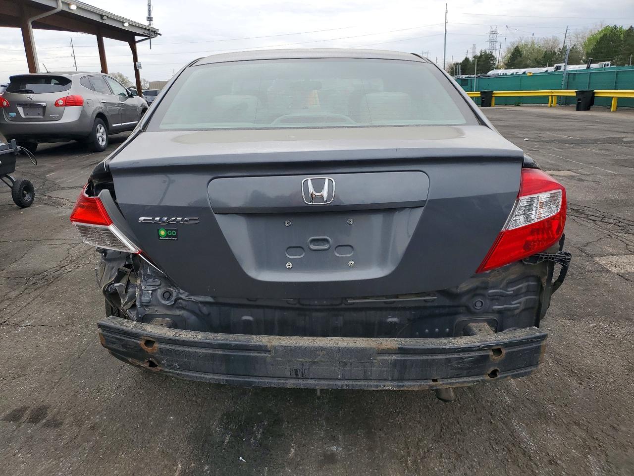2012 Honda Civic Lx Gray vin: 2HGFB2F58CH560742