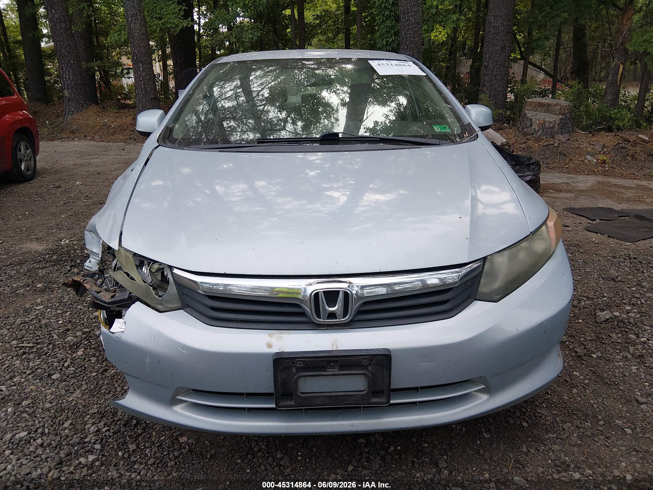 2012 Honda Civic Lx Light Blue vin: 2HGFB2F58CH562538
