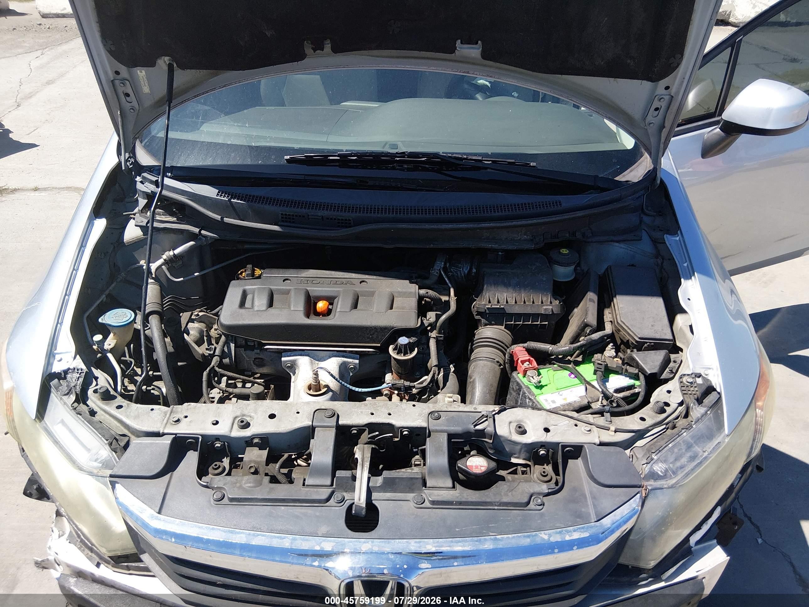 2012 Honda Civic Lx Серебряный vin: 2HGFB2F58CH563608