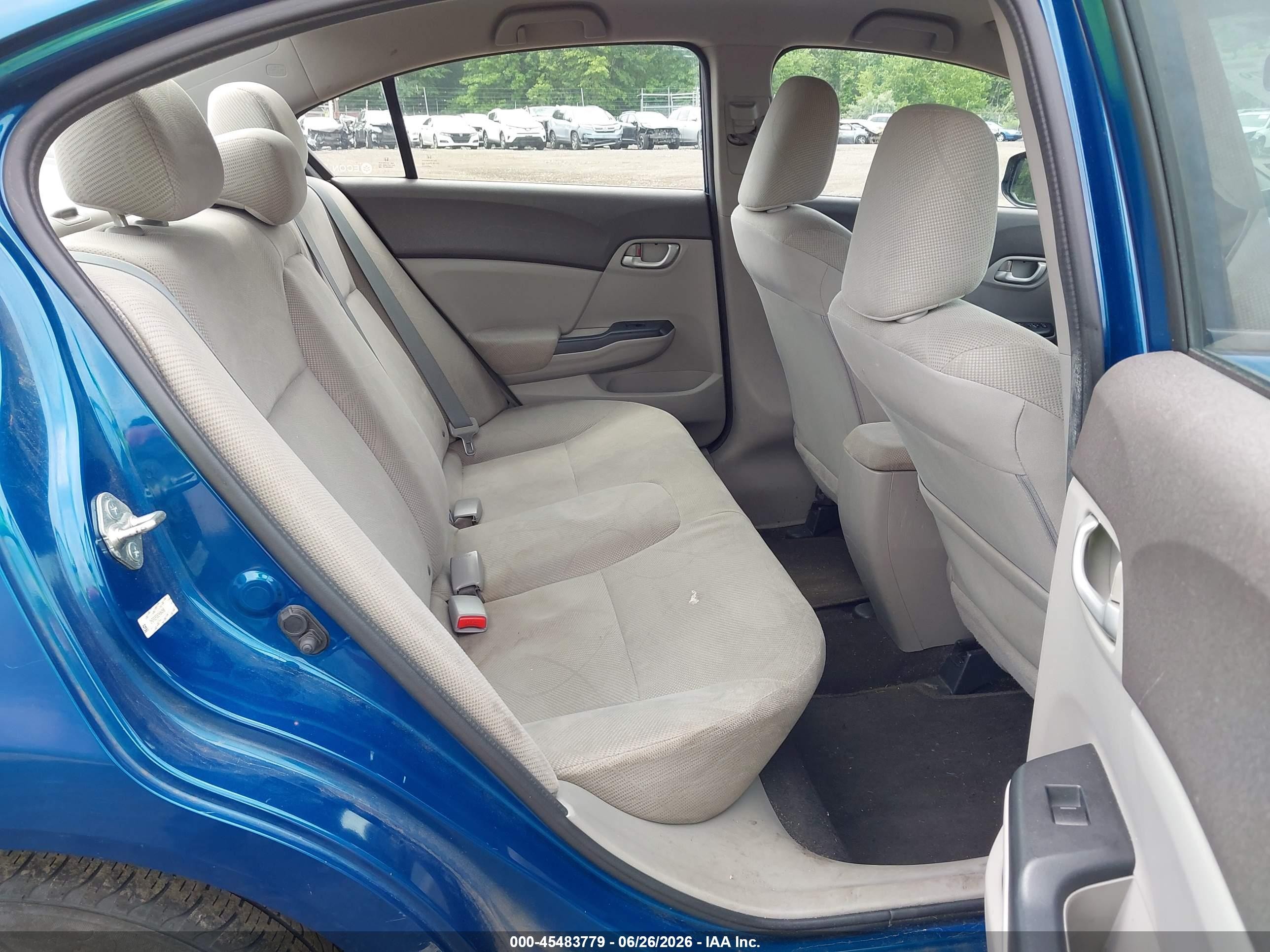 2012 Honda Civic Lx Blue vin: 2HGFB2F58CH564368