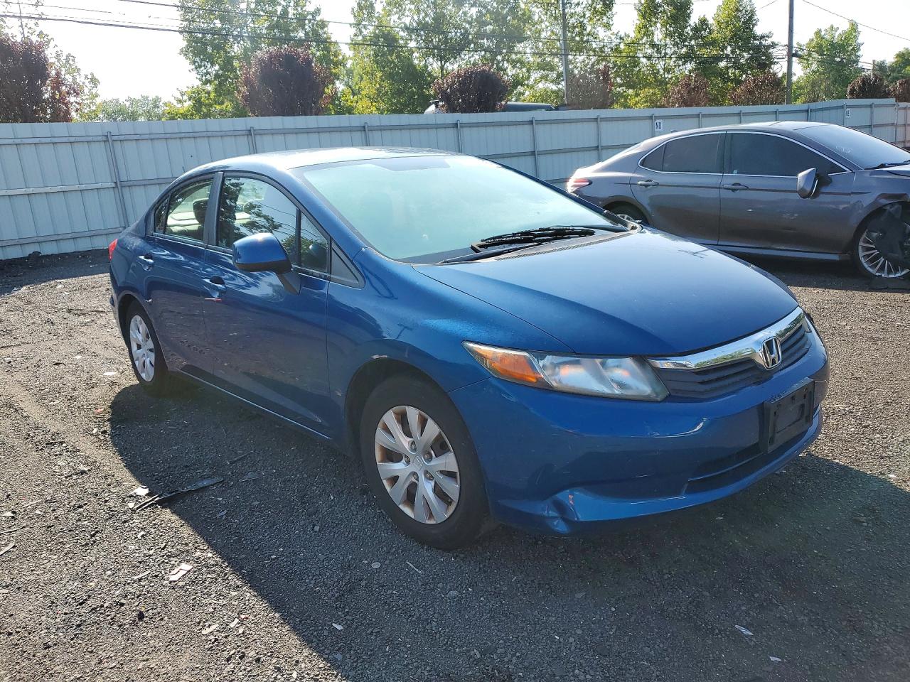 2012 Honda Civic Lx Blue vin: 2HGFB2F58CH584636