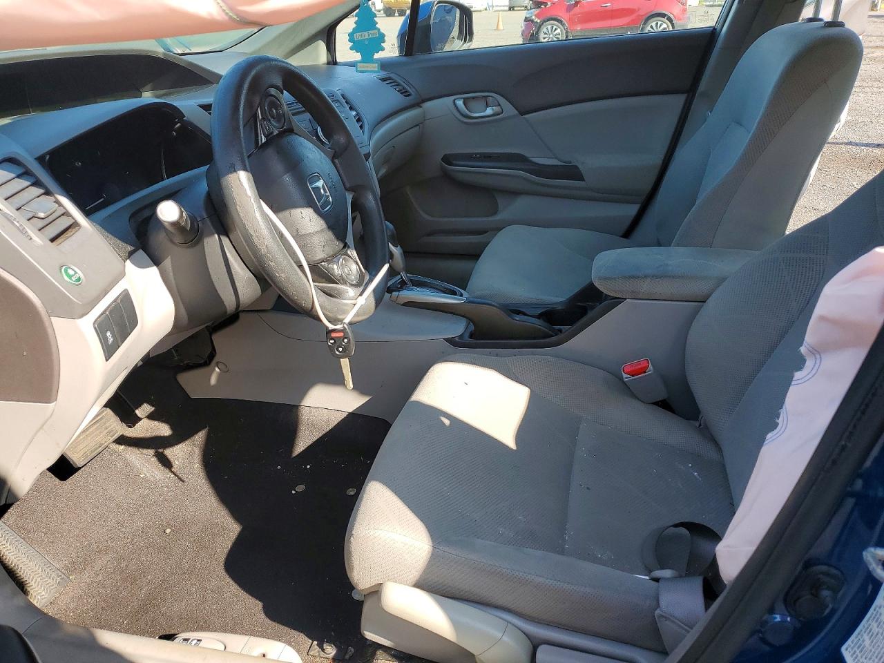 2012 Honda Civic Lx Blue vin: 2HGFB2F58CH584636