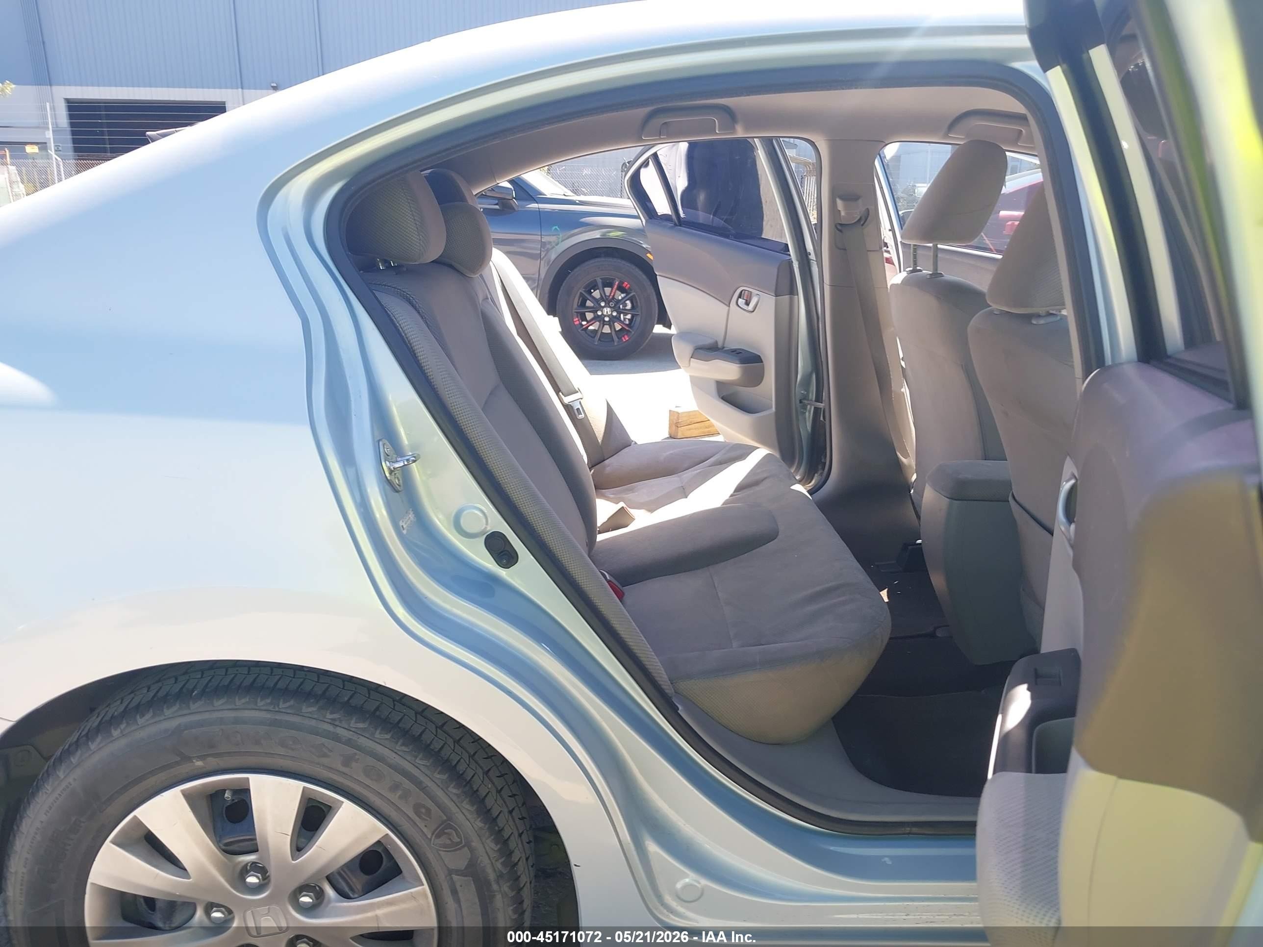 2012 Honda Civic Lx Blue vin: 2HGFB2F58CH595345