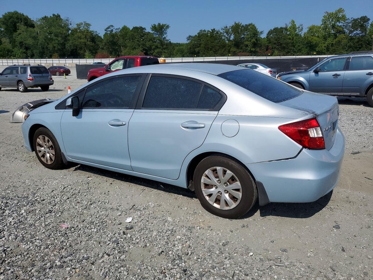 2012 Honda Civic Lx Blue vin: 2HGFB2F58CH600351