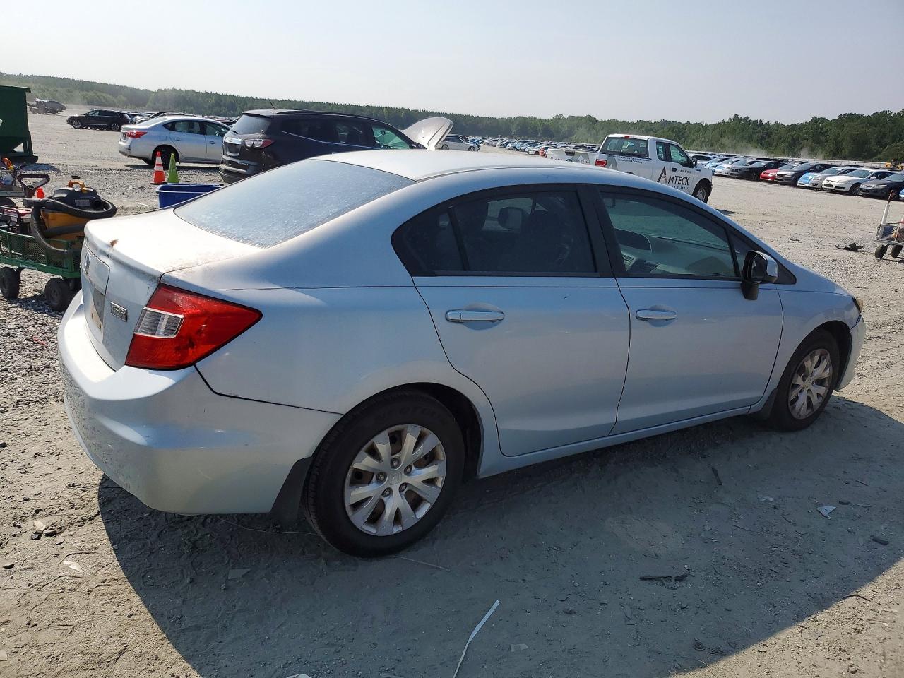 2012 Honda Civic Lx Blue vin: 2HGFB2F58CH600351