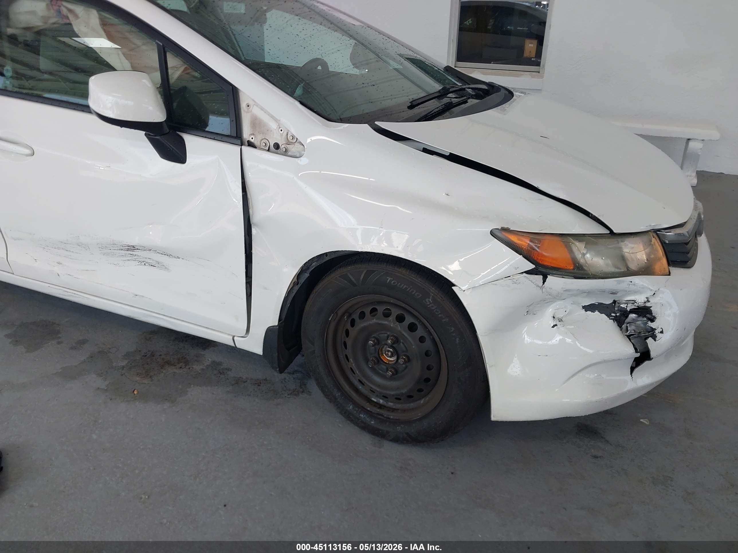 2012 Honda Civic Lx Белый vin: 2HGFB2F58CH601824