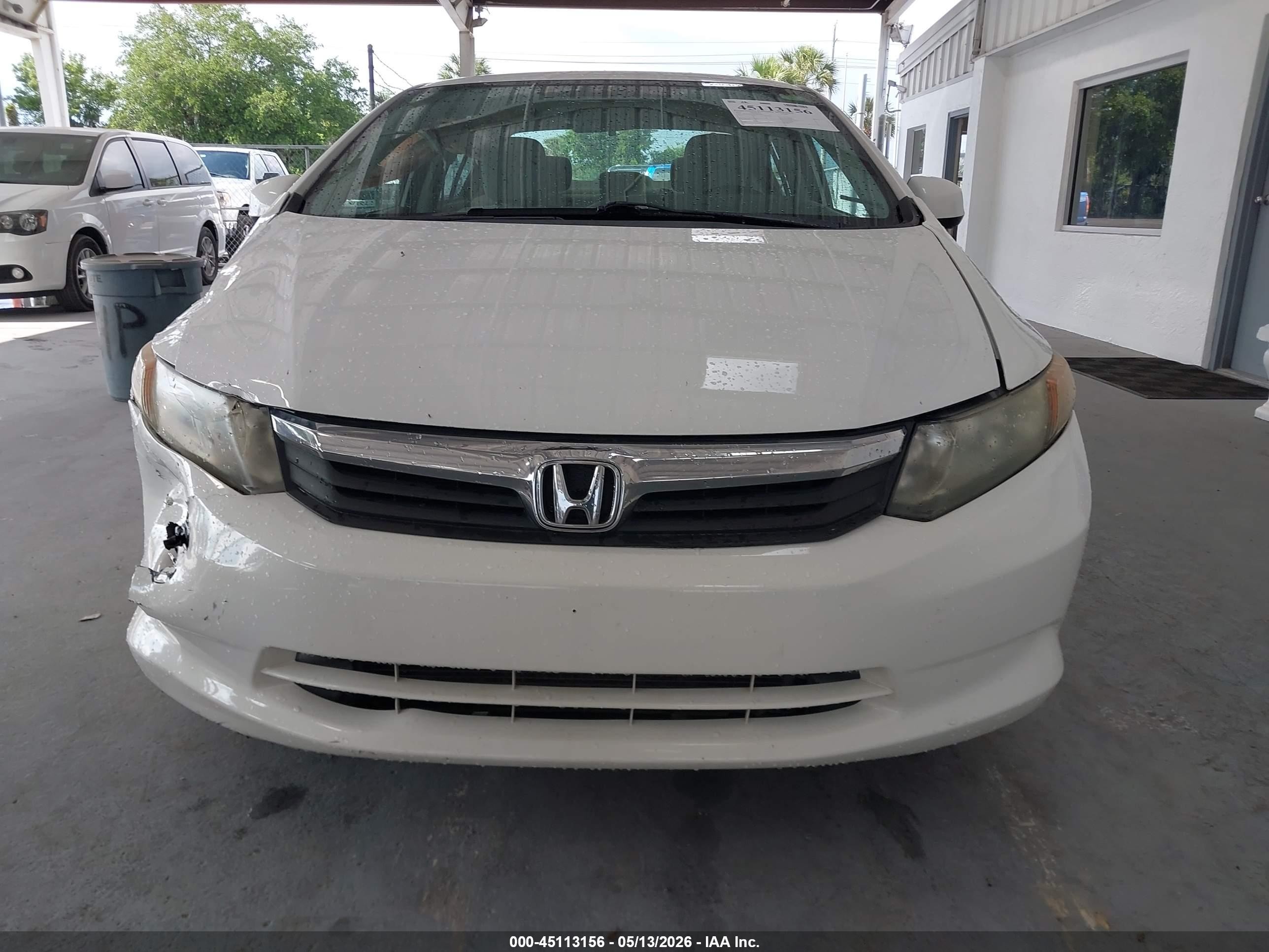 2012 Honda Civic Lx Белый vin: 2HGFB2F58CH601824