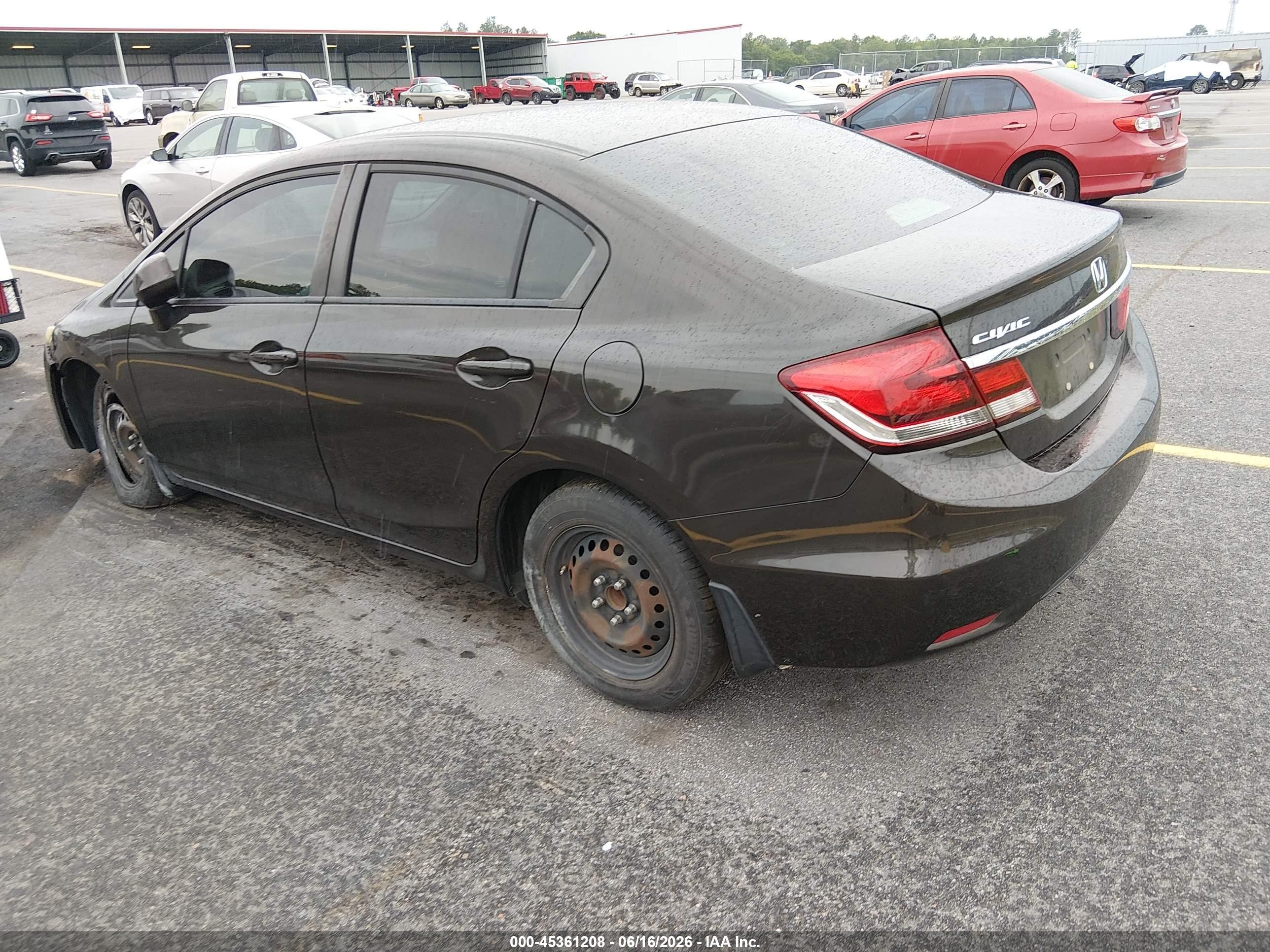 2013 Honda Civic Lx Brown vin: 2HGFB2F58DH504138
