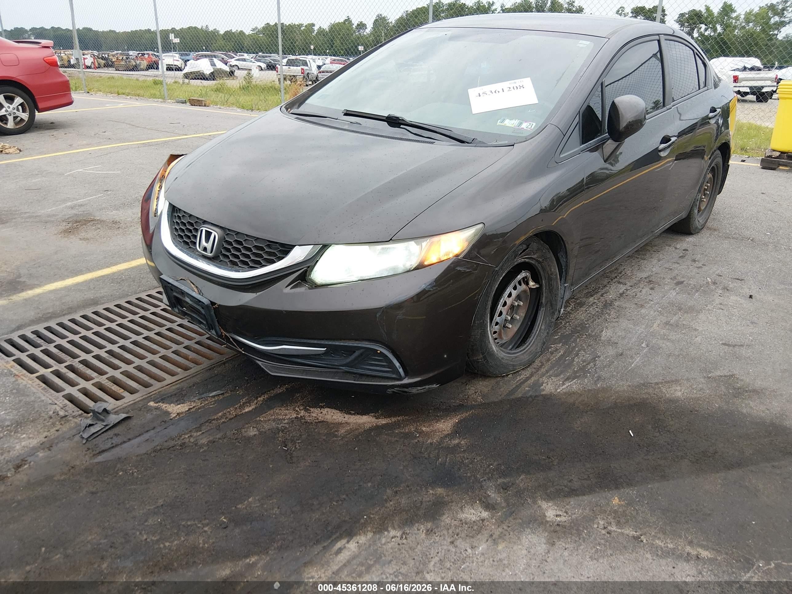 2013 Honda Civic Lx Brown vin: 2HGFB2F58DH504138