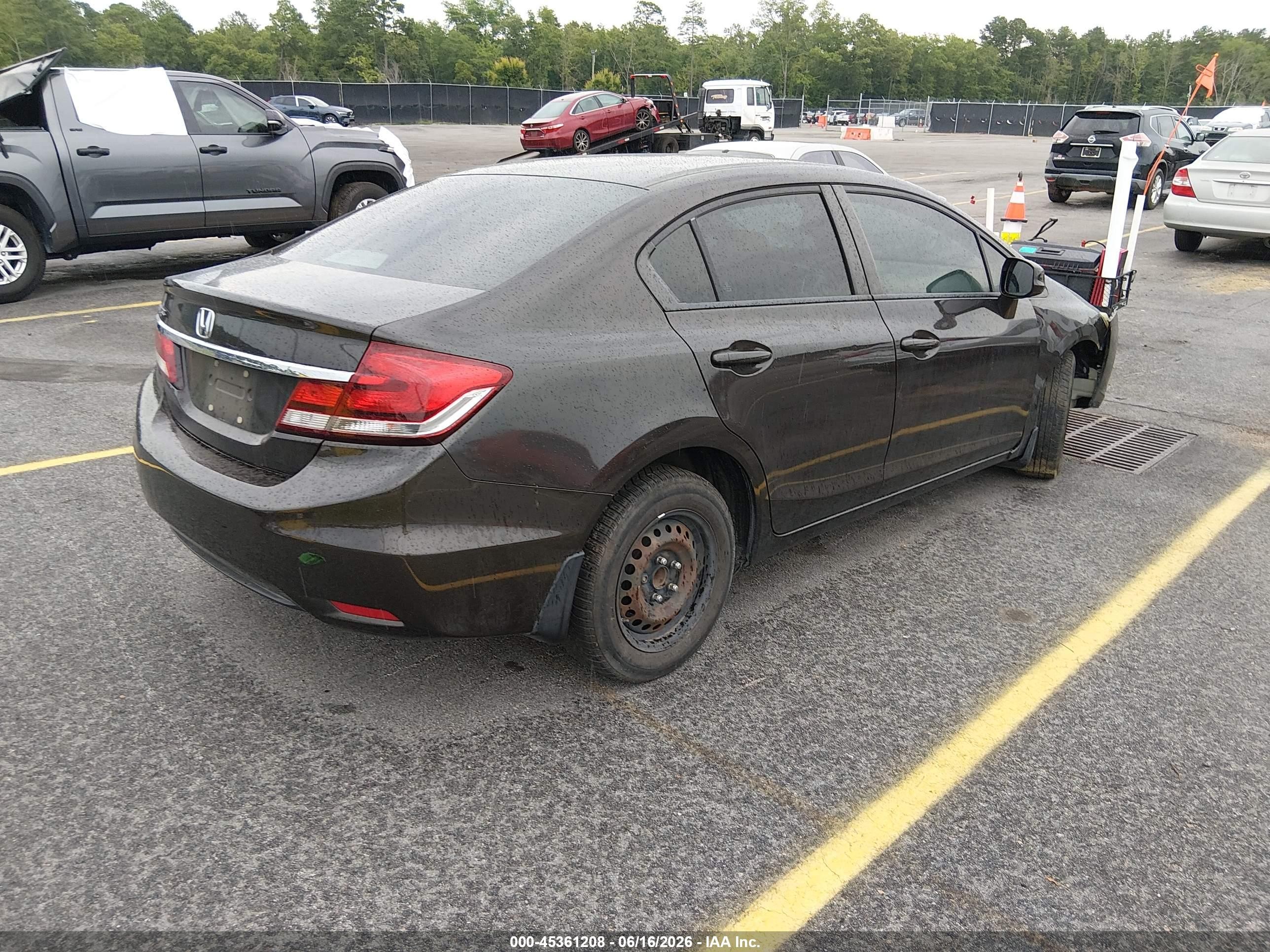 2013 Honda Civic Lx Brown vin: 2HGFB2F58DH504138