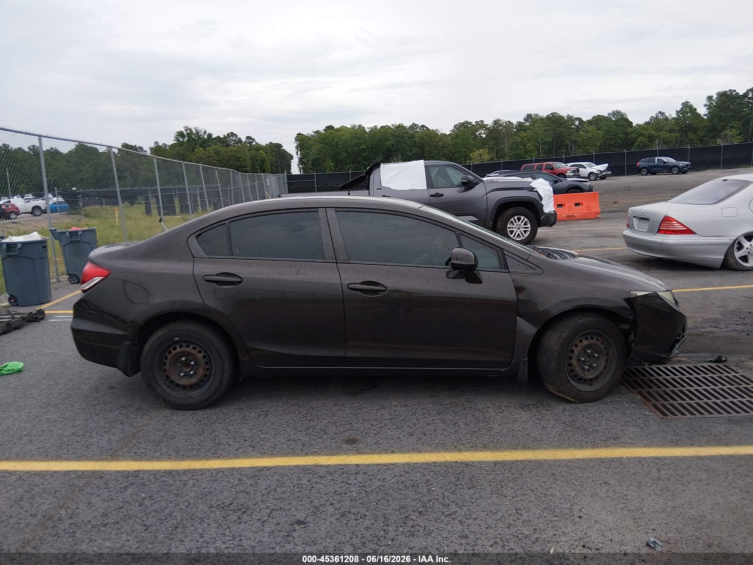 2013 Honda Civic Lx Brown vin: 2HGFB2F58DH504138