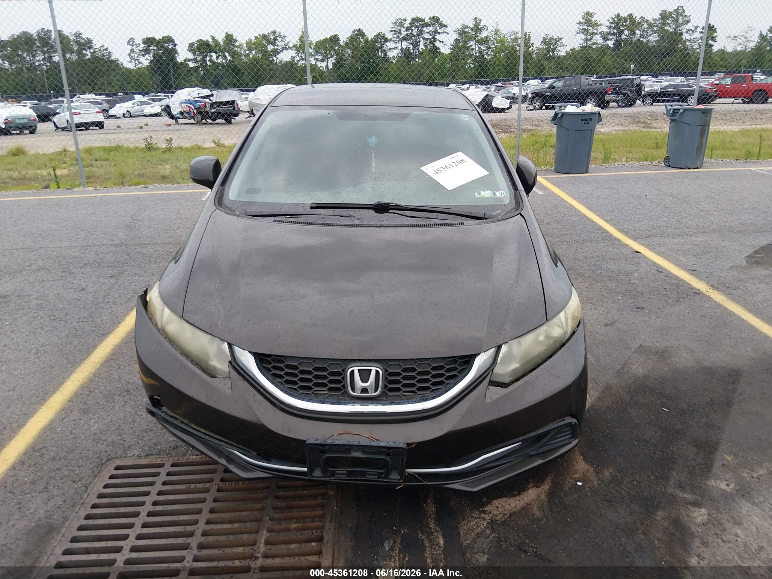 2013 Honda Civic Lx Brown vin: 2HGFB2F58DH504138