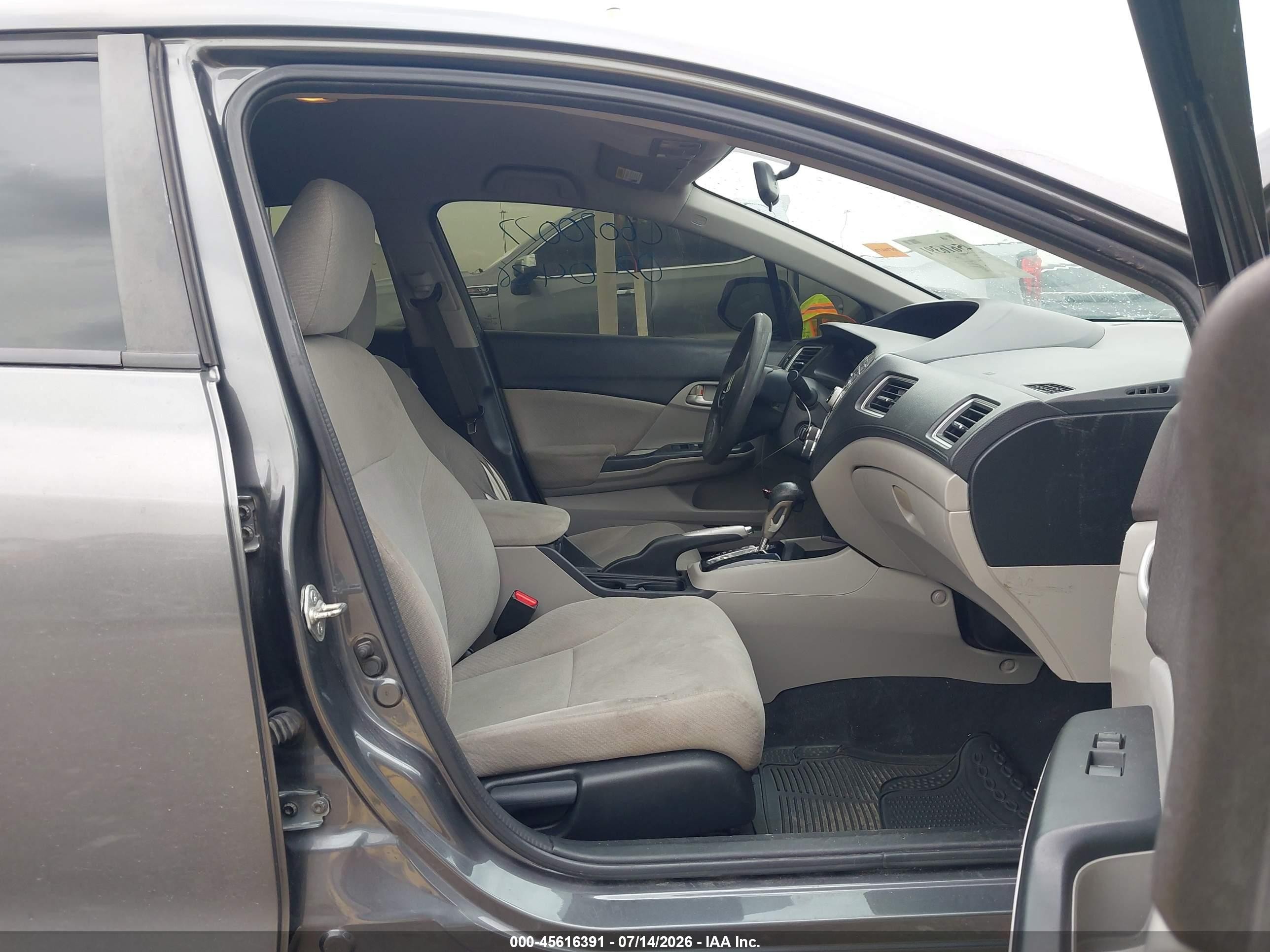 2013 Honda Civic Lx Gray vin: 2HGFB2F58DH504818