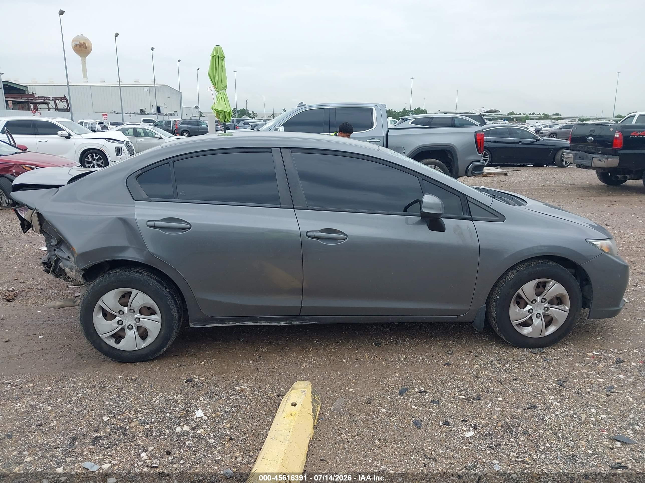 2013 Honda Civic Lx Gray vin: 2HGFB2F58DH504818