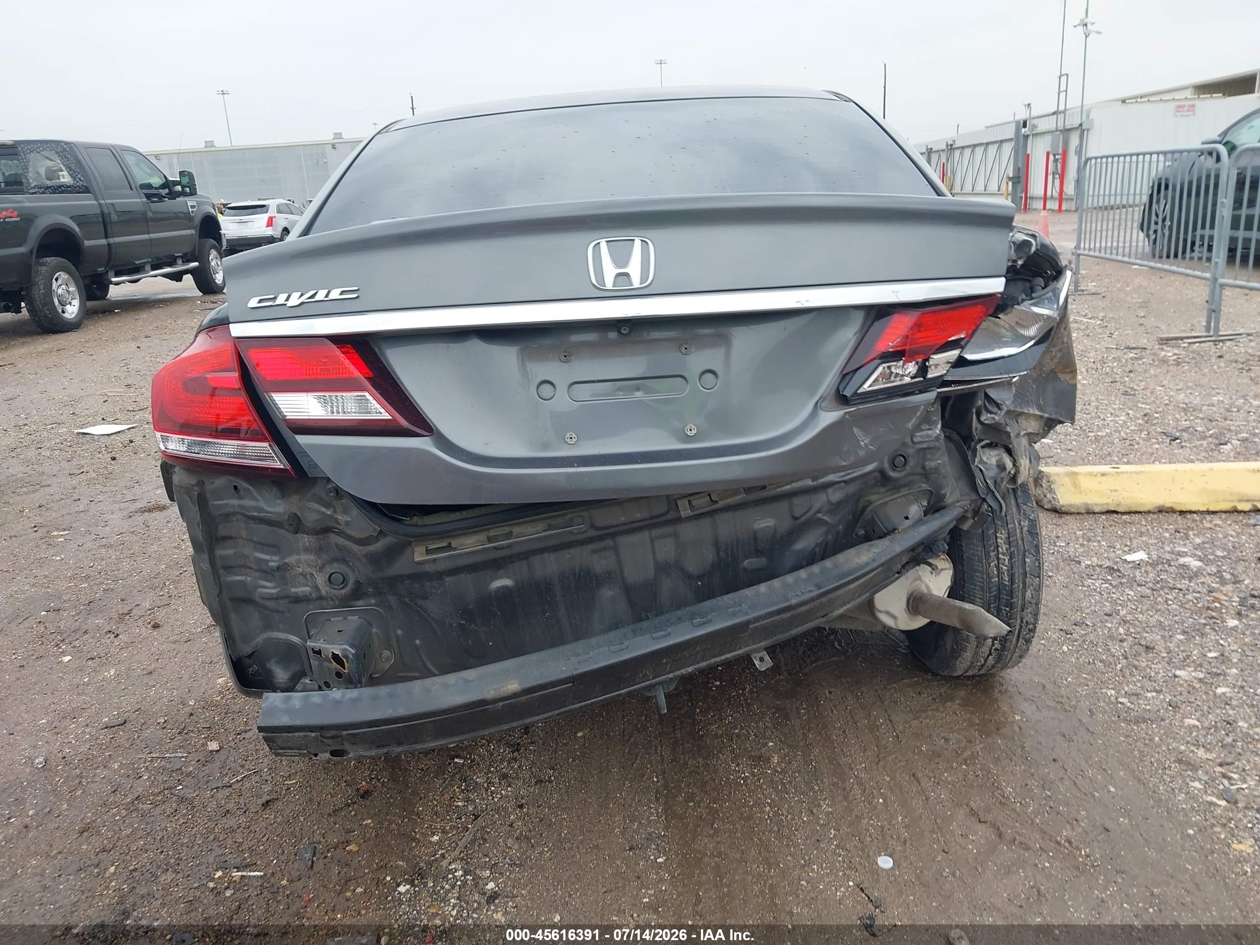 2013 Honda Civic Lx Gray vin: 2HGFB2F58DH504818