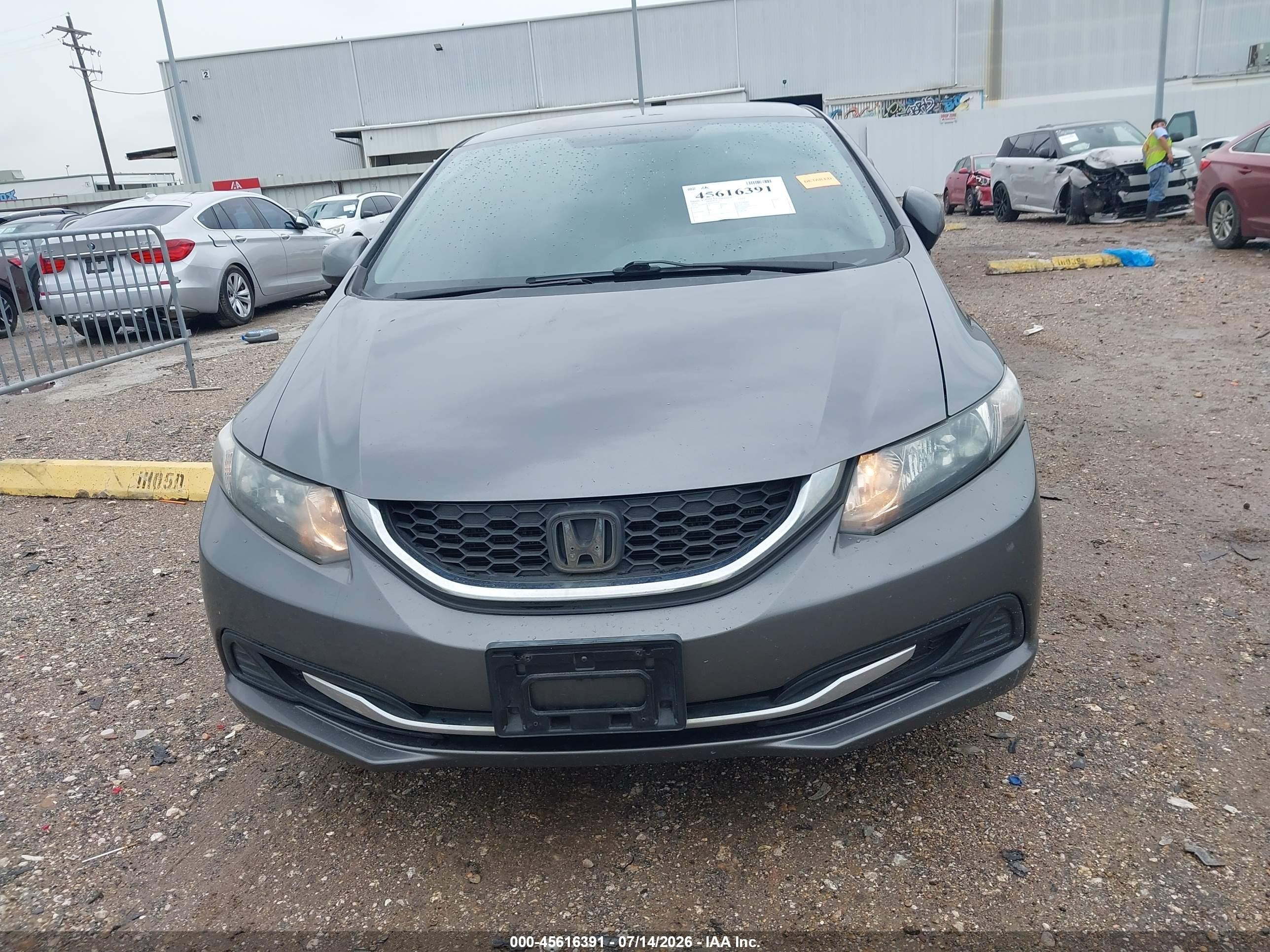 2013 Honda Civic Lx Gray vin: 2HGFB2F58DH504818