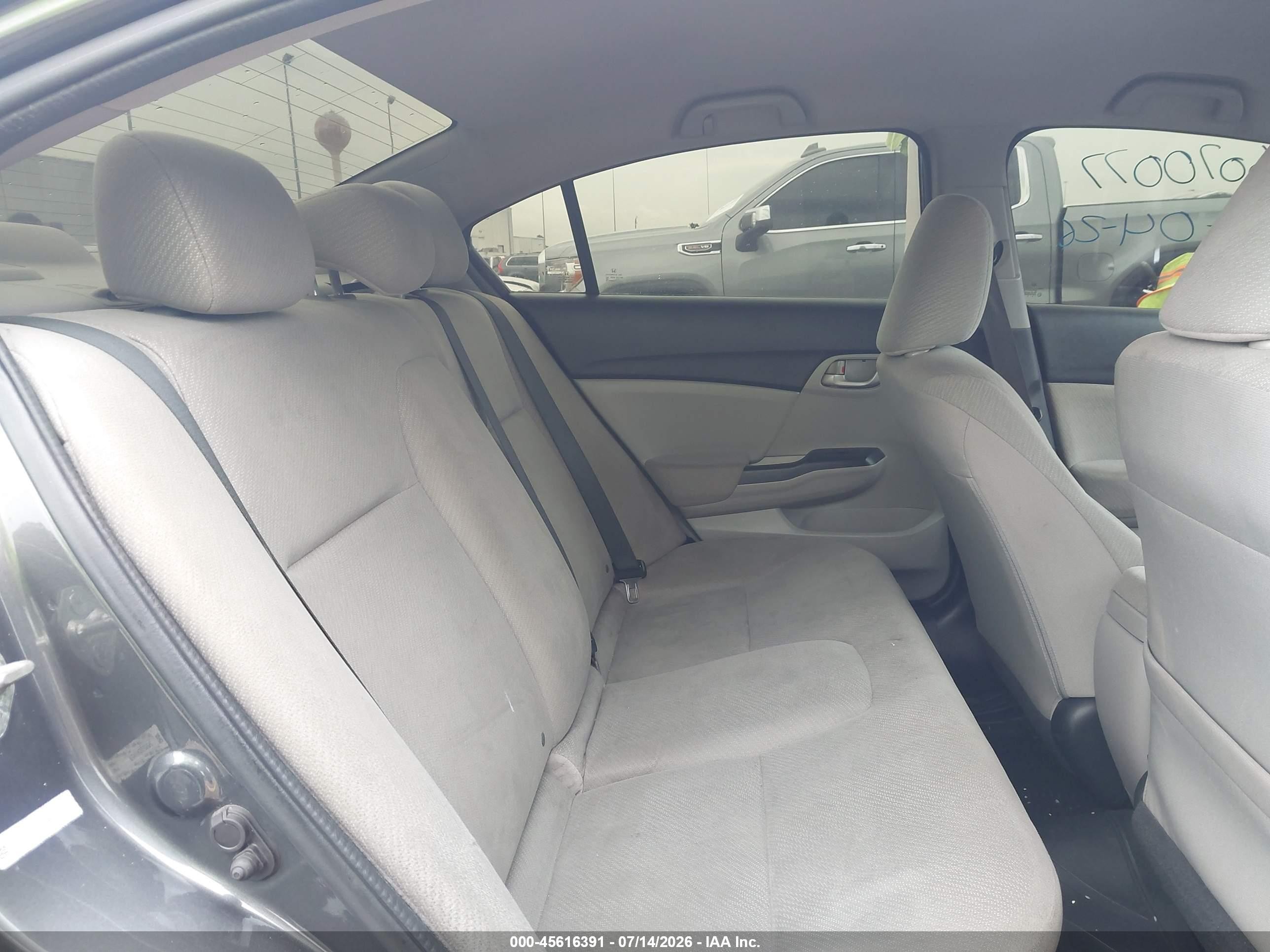 2013 Honda Civic Lx Gray vin: 2HGFB2F58DH504818