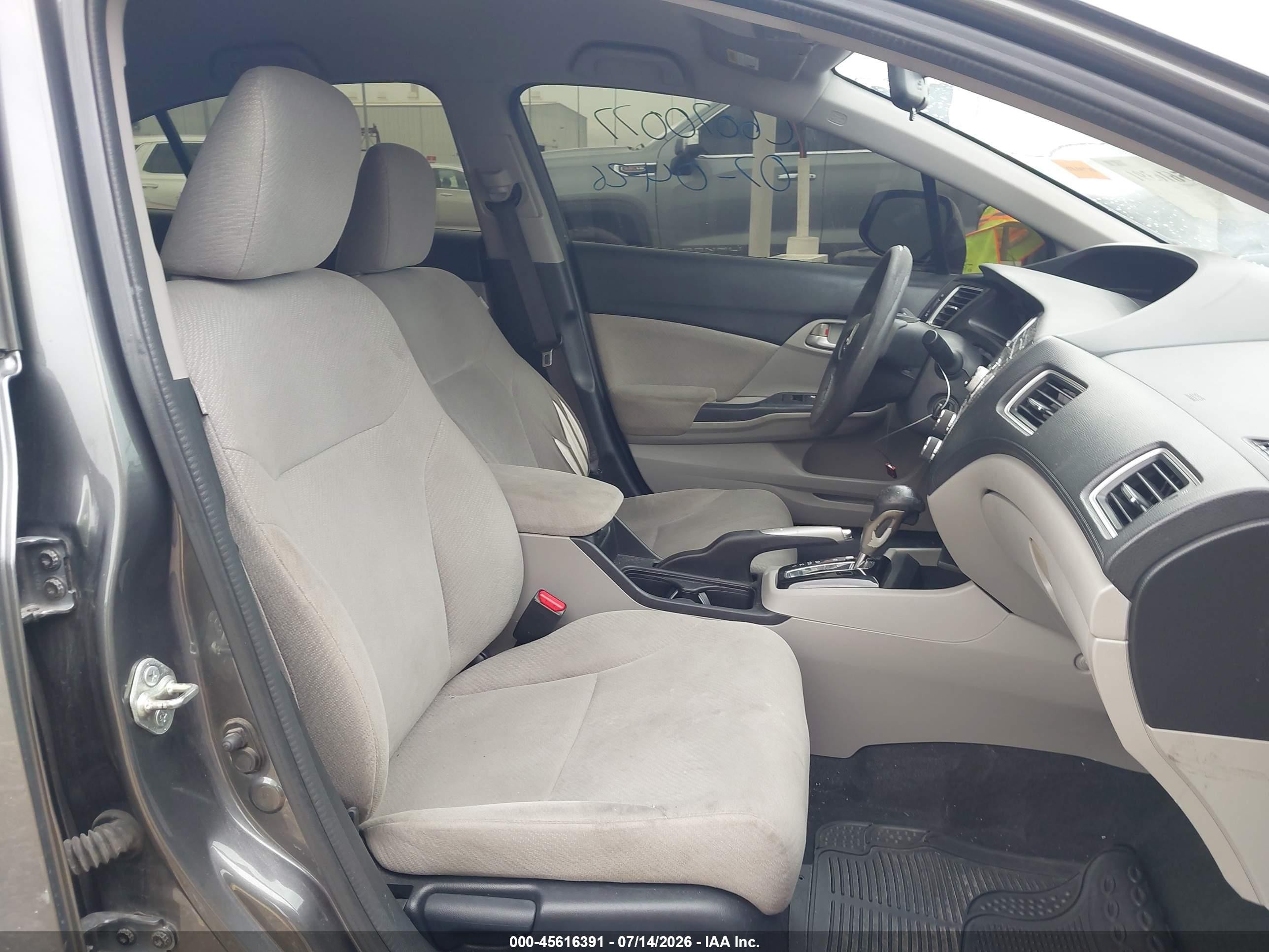 2013 Honda Civic Lx Gray vin: 2HGFB2F58DH504818