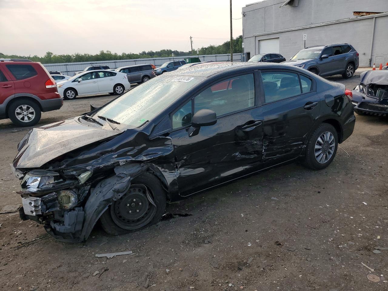 2013 Honda Civic Lx Black vin: 2HGFB2F58DH521554