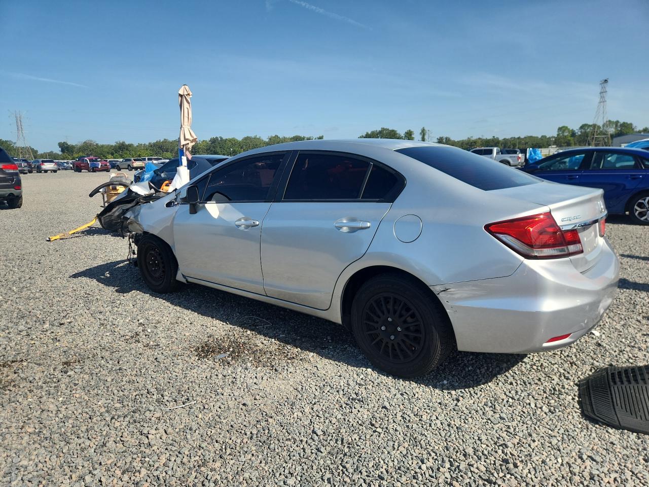 2013 Honda Civic Lx Silver vin: 2HGFB2F58DH528729