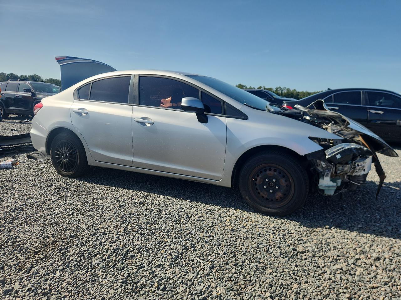 2013 Honda Civic Lx Silver vin: 2HGFB2F58DH528729