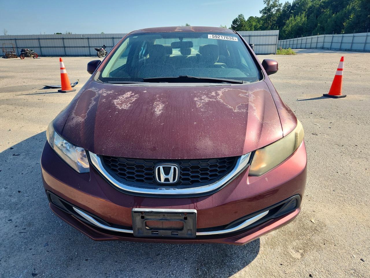 2013 Honda Civic Lx Burgundy vin: 2HGFB2F58DH529881