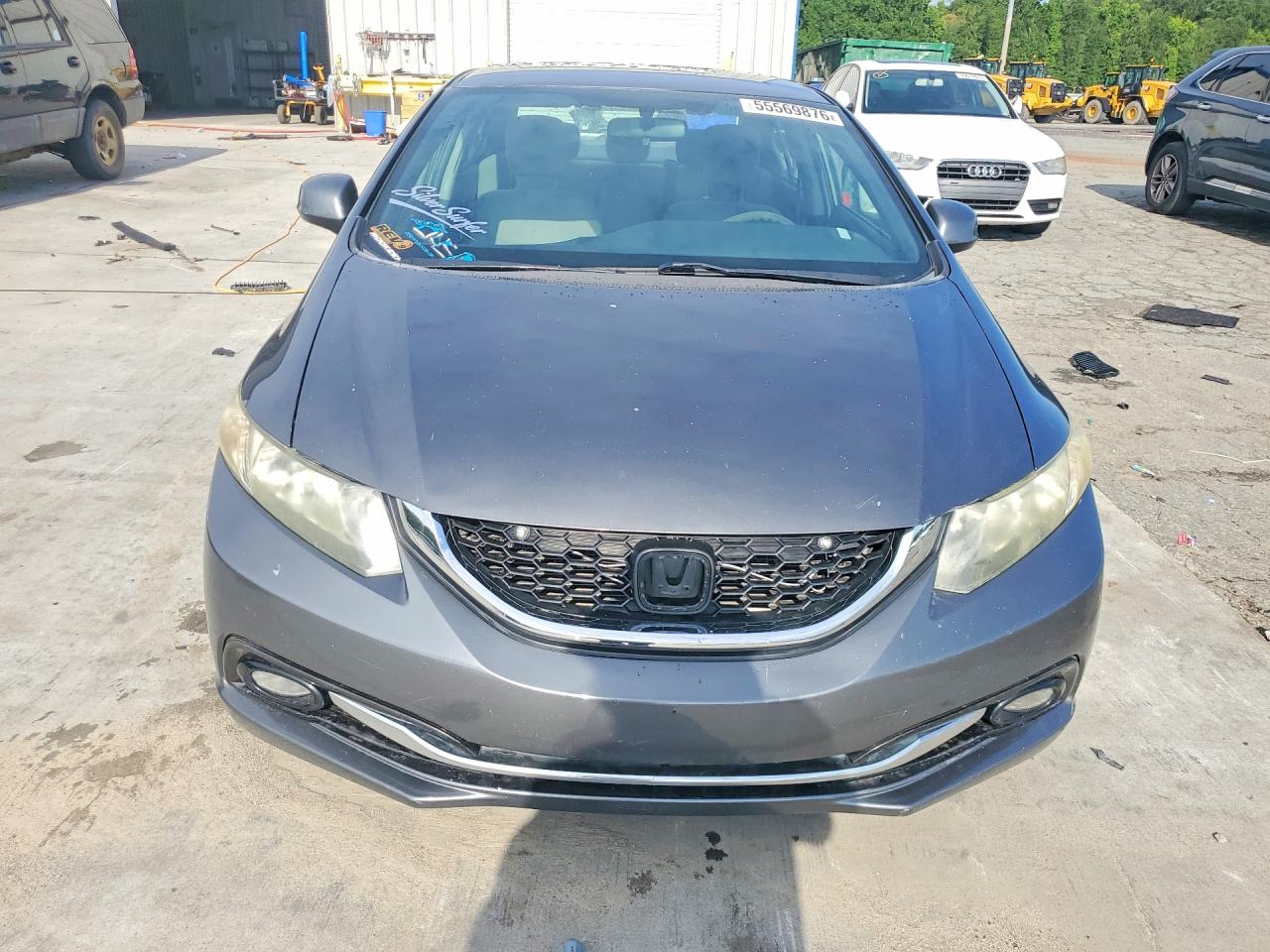 2013 Honda Civic Lx Gray vin: 2HGFB2F58DH539519