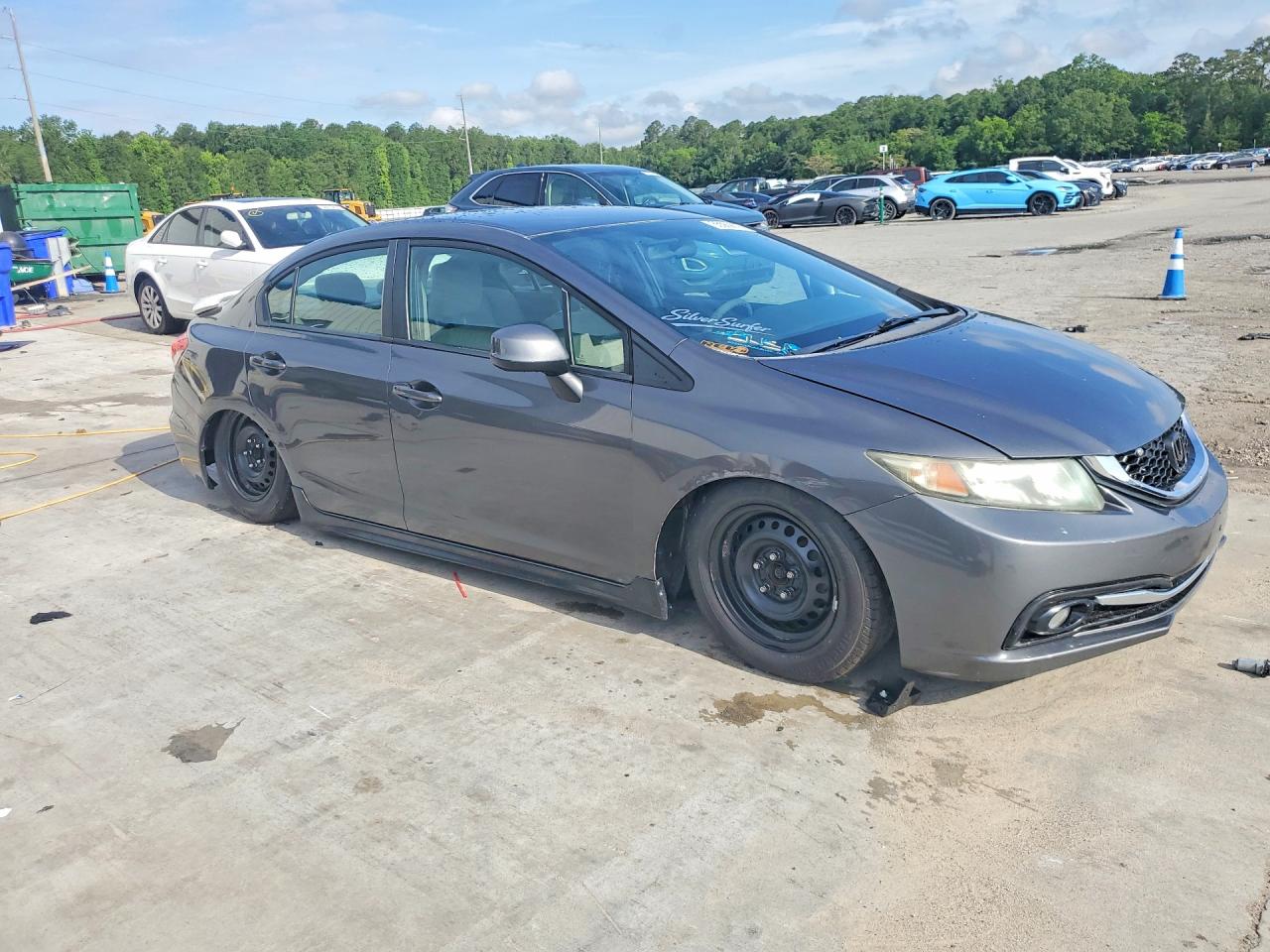 2013 Honda Civic Lx Gray vin: 2HGFB2F58DH539519