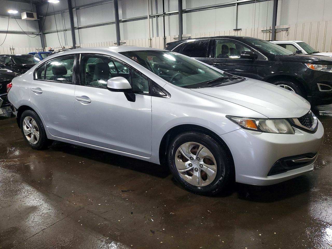 2013 Honda Civic Lx Silver vin: 2HGFB2F58DH547569