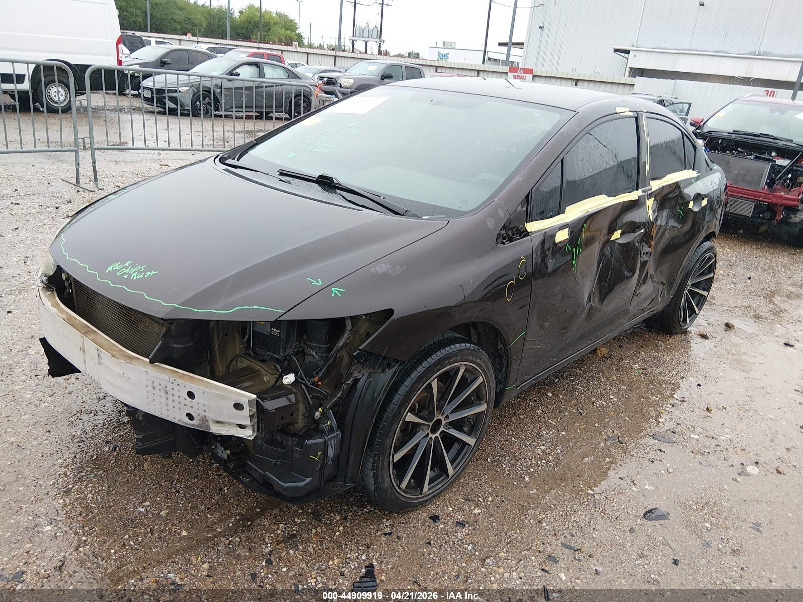 2013 Honda Civic Lx Dark Brown vin: 2HGFB2F58DH551542