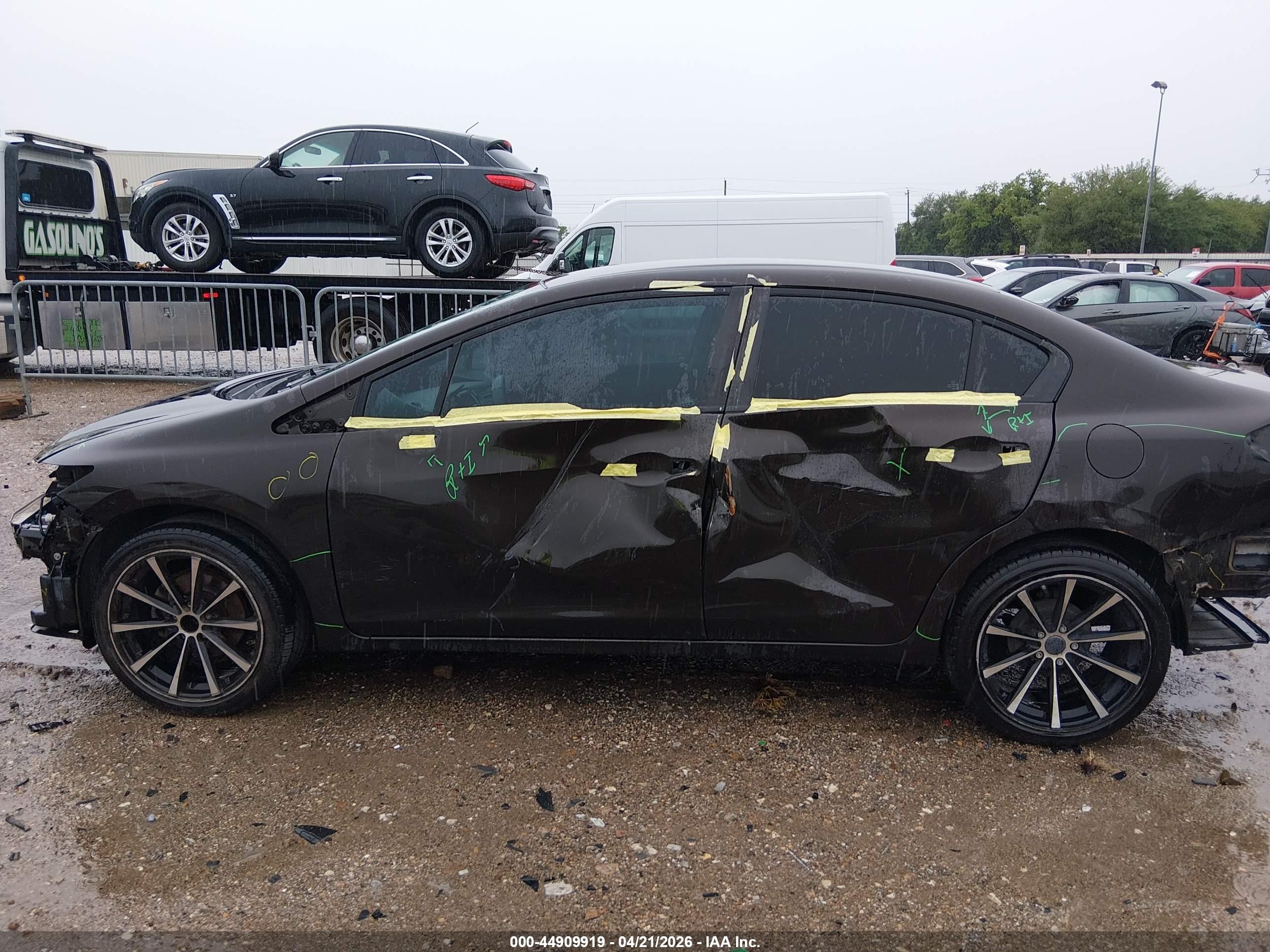 2013 Honda Civic Lx Dark Brown vin: 2HGFB2F58DH551542