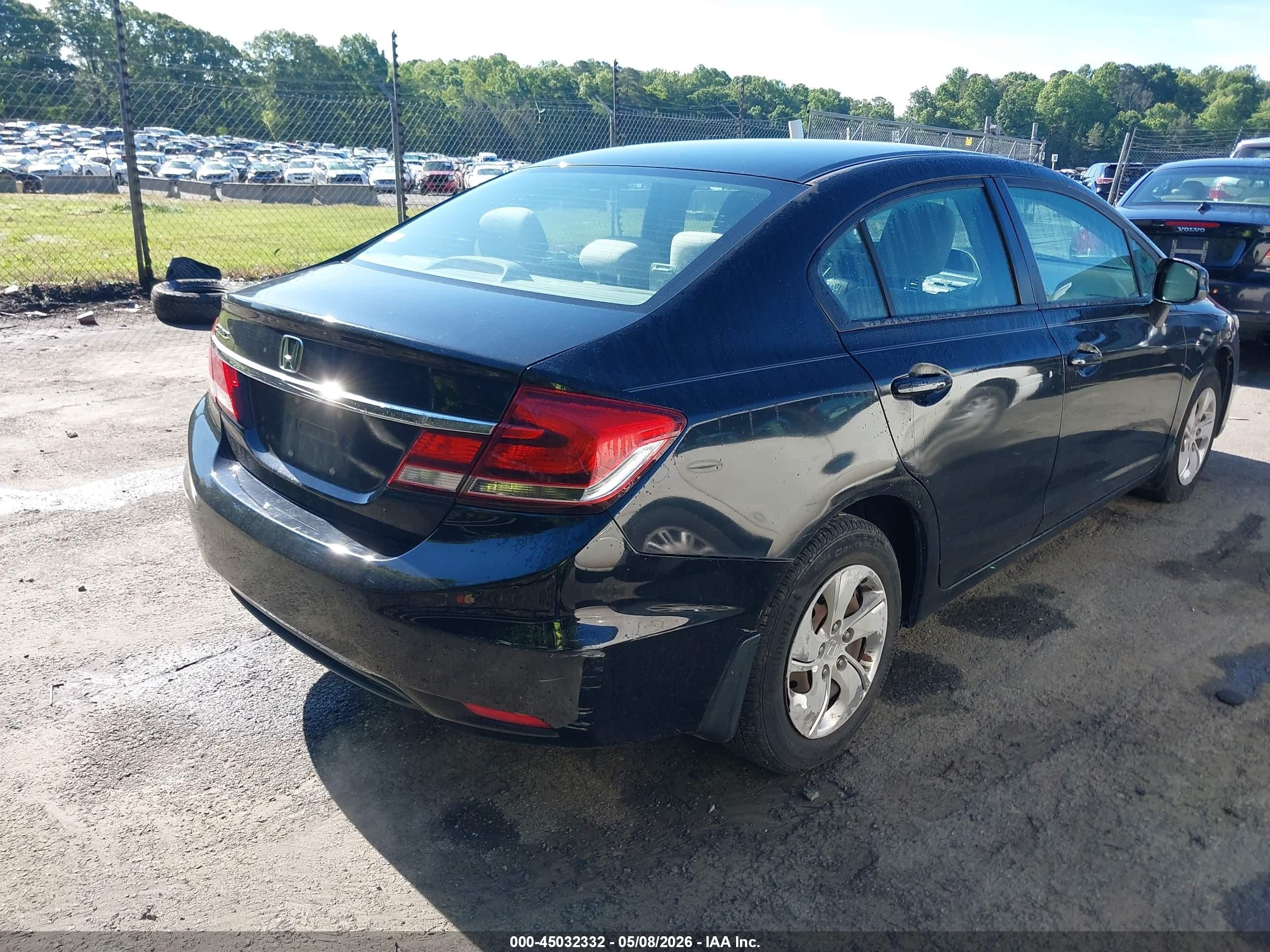 2013 Honda Civic Lx Black vin: 2HGFB2F58DH561522