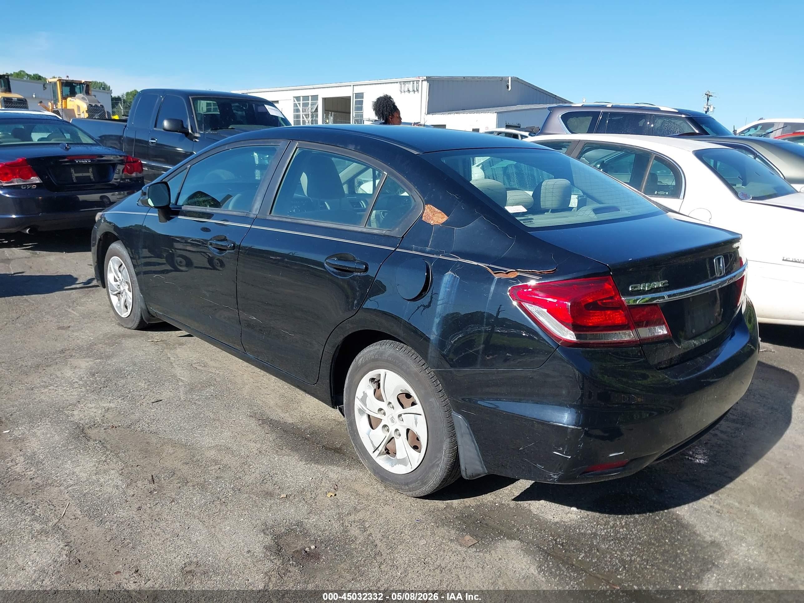 2013 Honda Civic Lx Black vin: 2HGFB2F58DH561522