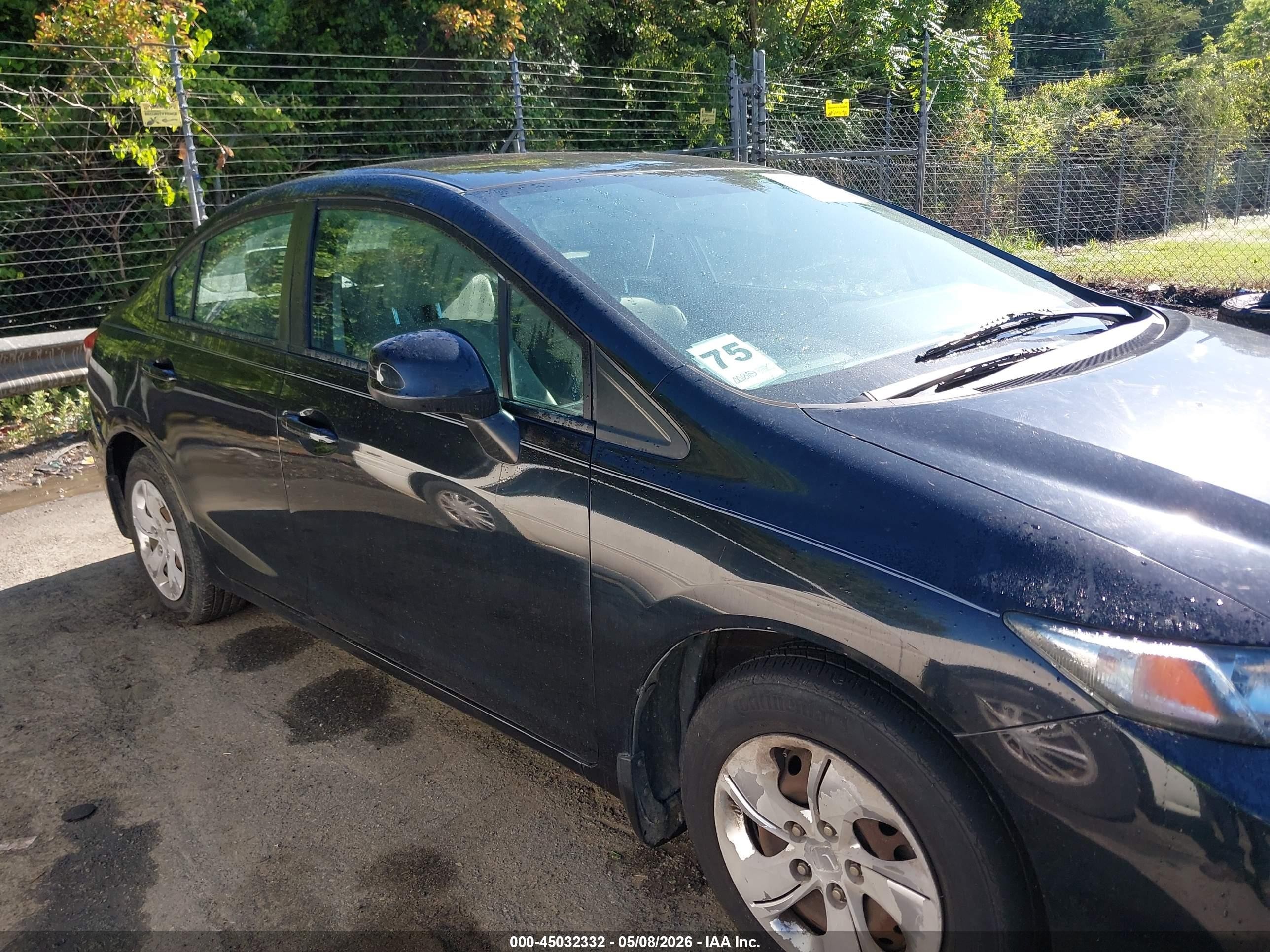 2013 Honda Civic Lx Black vin: 2HGFB2F58DH561522