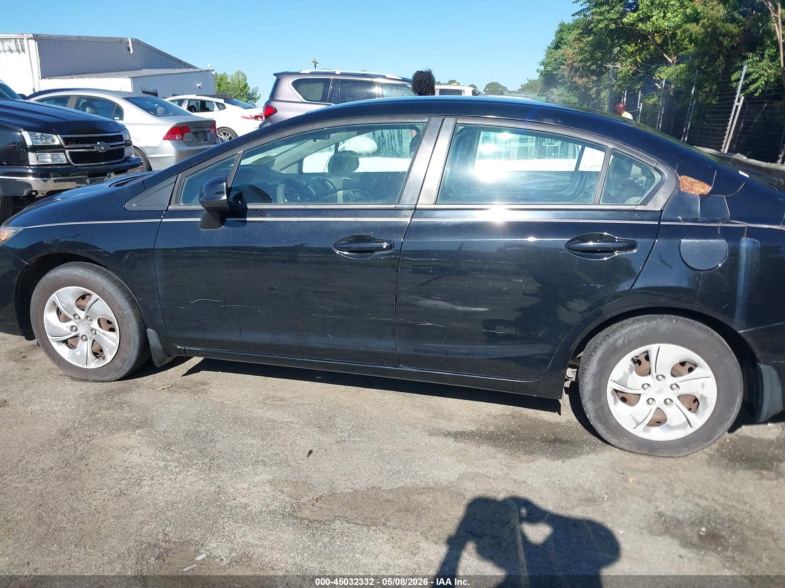 2013 Honda Civic Lx Black vin: 2HGFB2F58DH561522