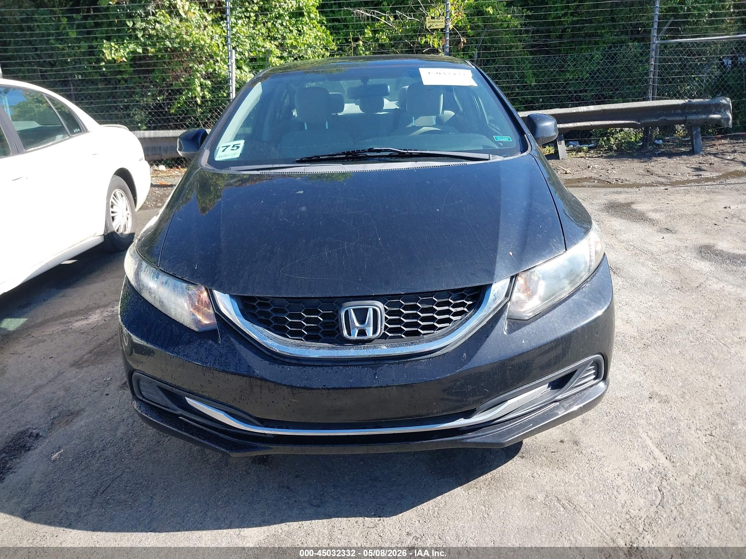 2013 Honda Civic Lx Black vin: 2HGFB2F58DH561522