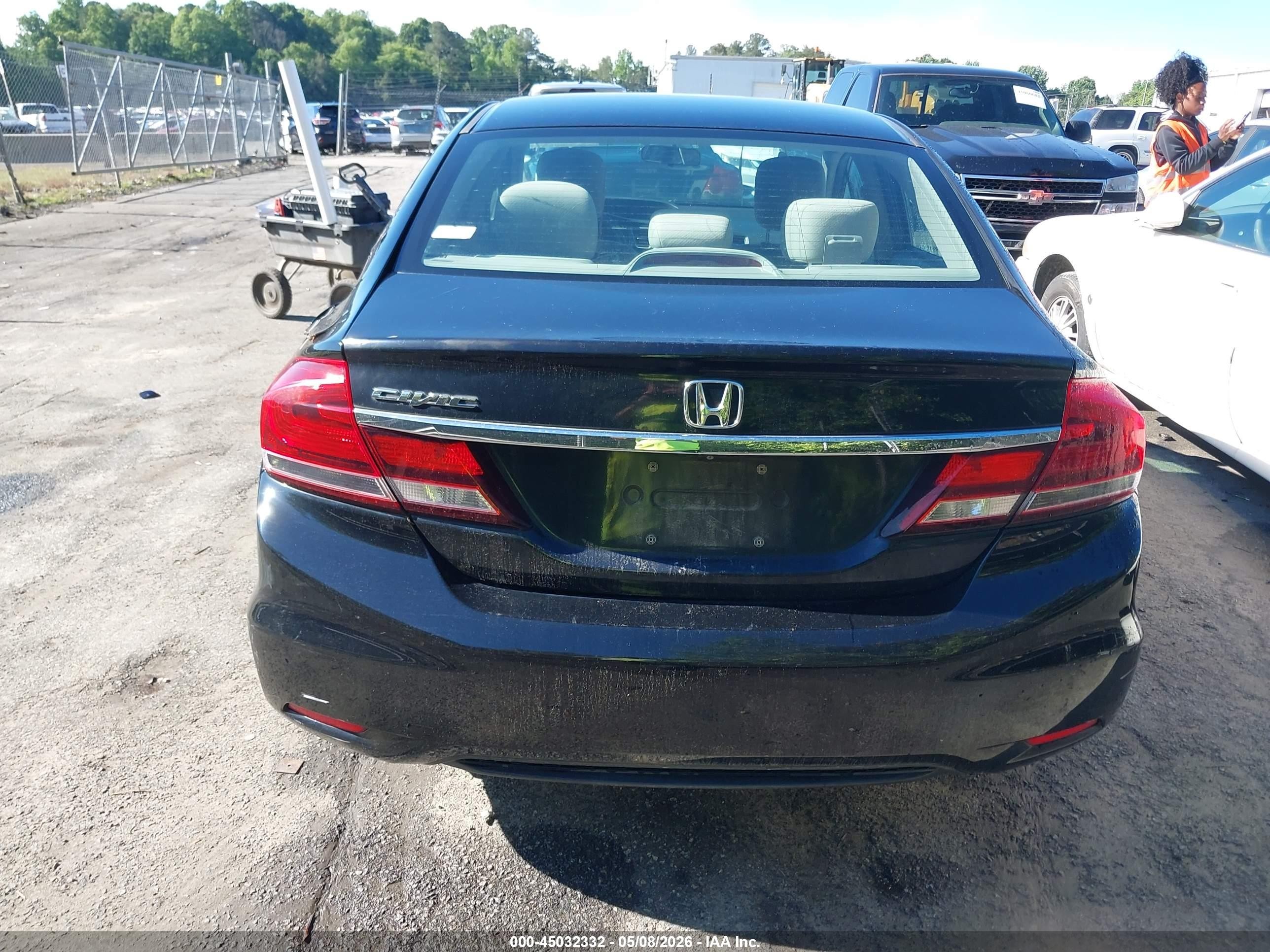 2013 Honda Civic Lx Black vin: 2HGFB2F58DH561522