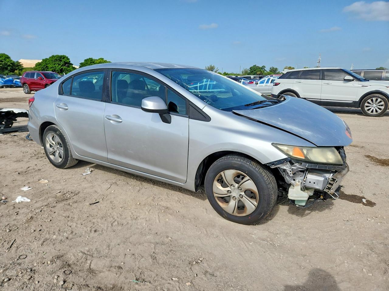 2013 Honda Civic Lx Silver vin: 2HGFB2F58DH563738