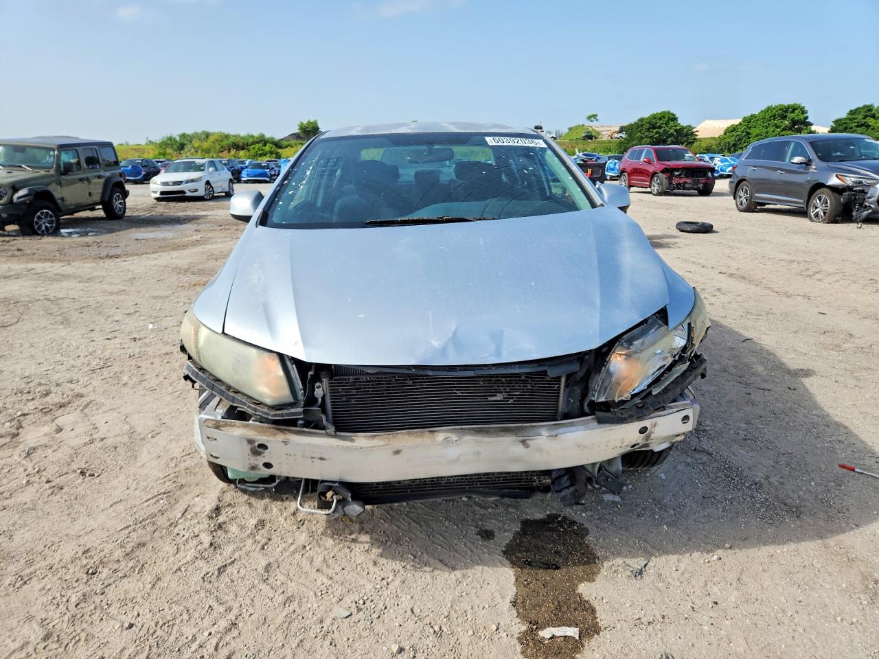2013 Honda Civic Lx Silver vin: 2HGFB2F58DH563738