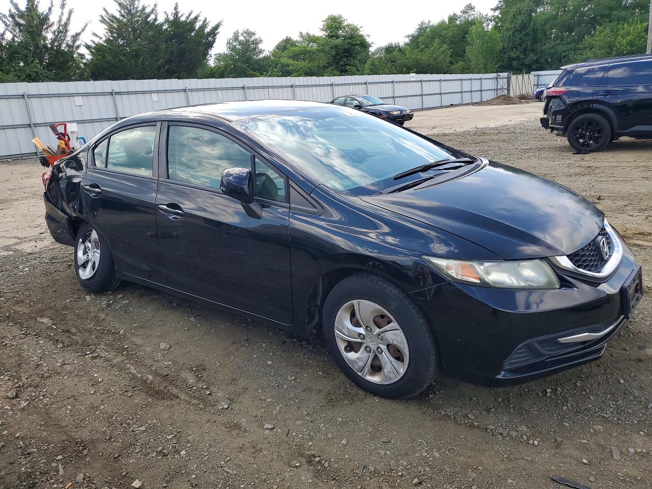 2013 Honda Civic Lx Black vin: 2HGFB2F58DH563836