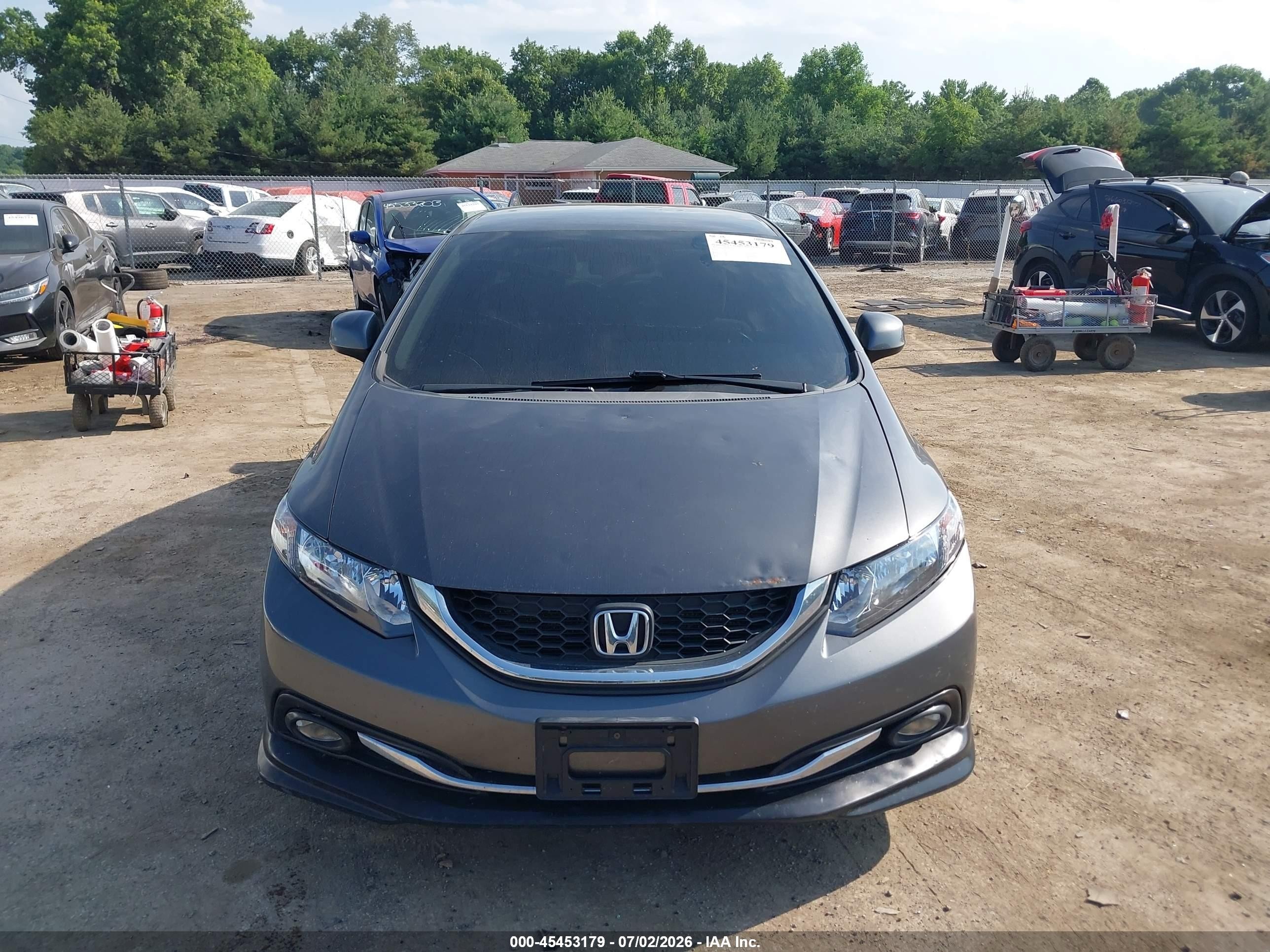 2013 Honda Civic Lx Серый vin: 2HGFB2F58DH565571